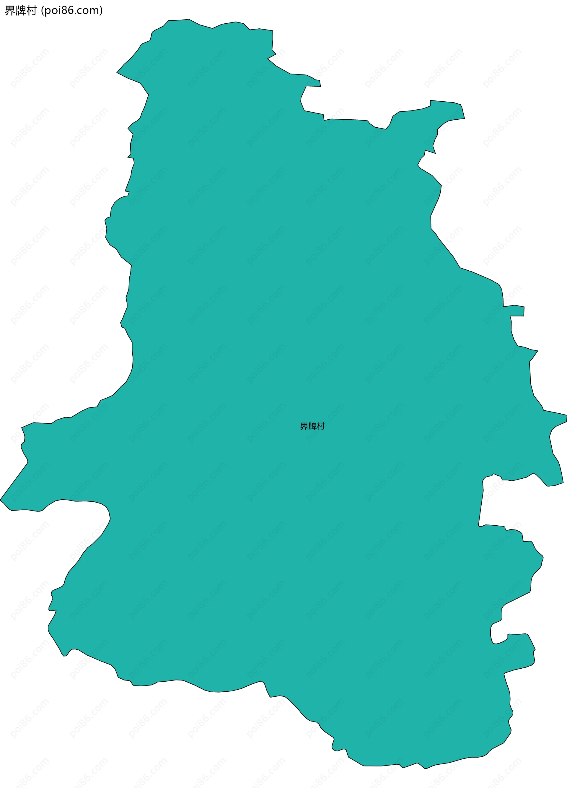 界牌村边界地图