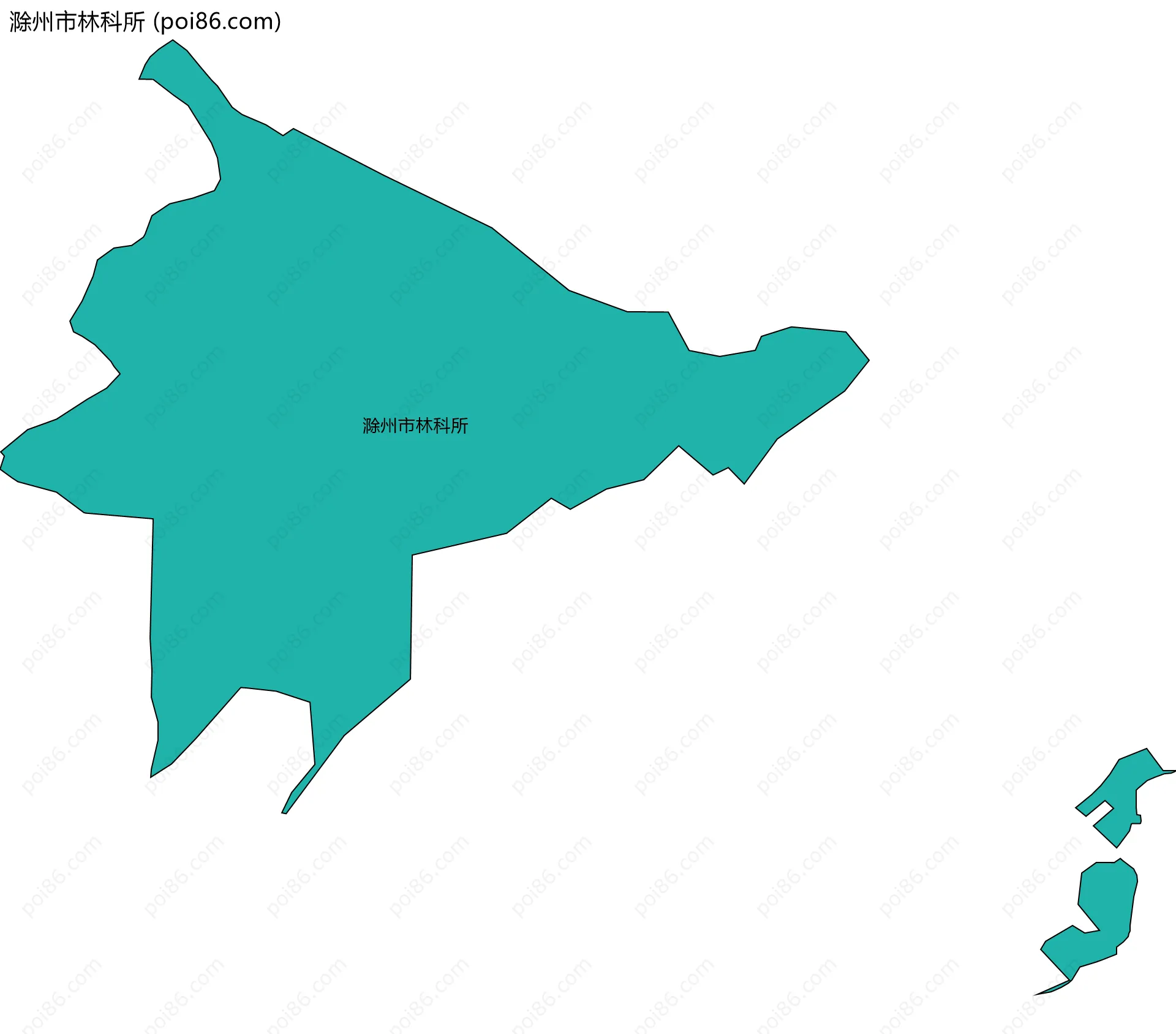 滁州市林科所边界地图
