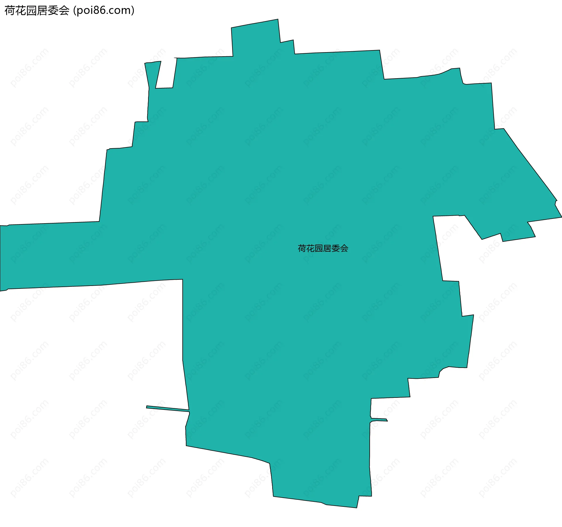 荷花园居委会边界地图