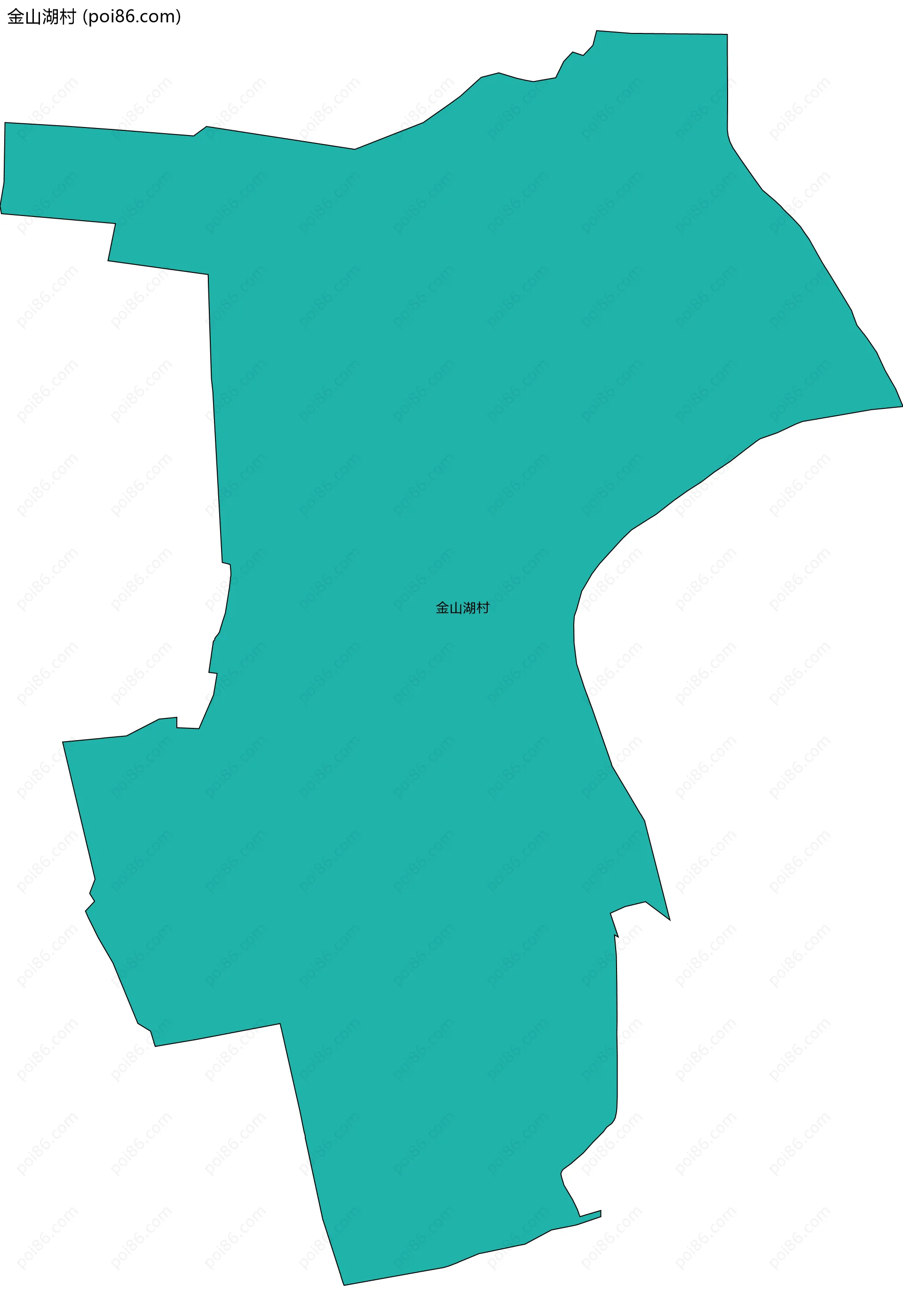 金山湖村边界地图