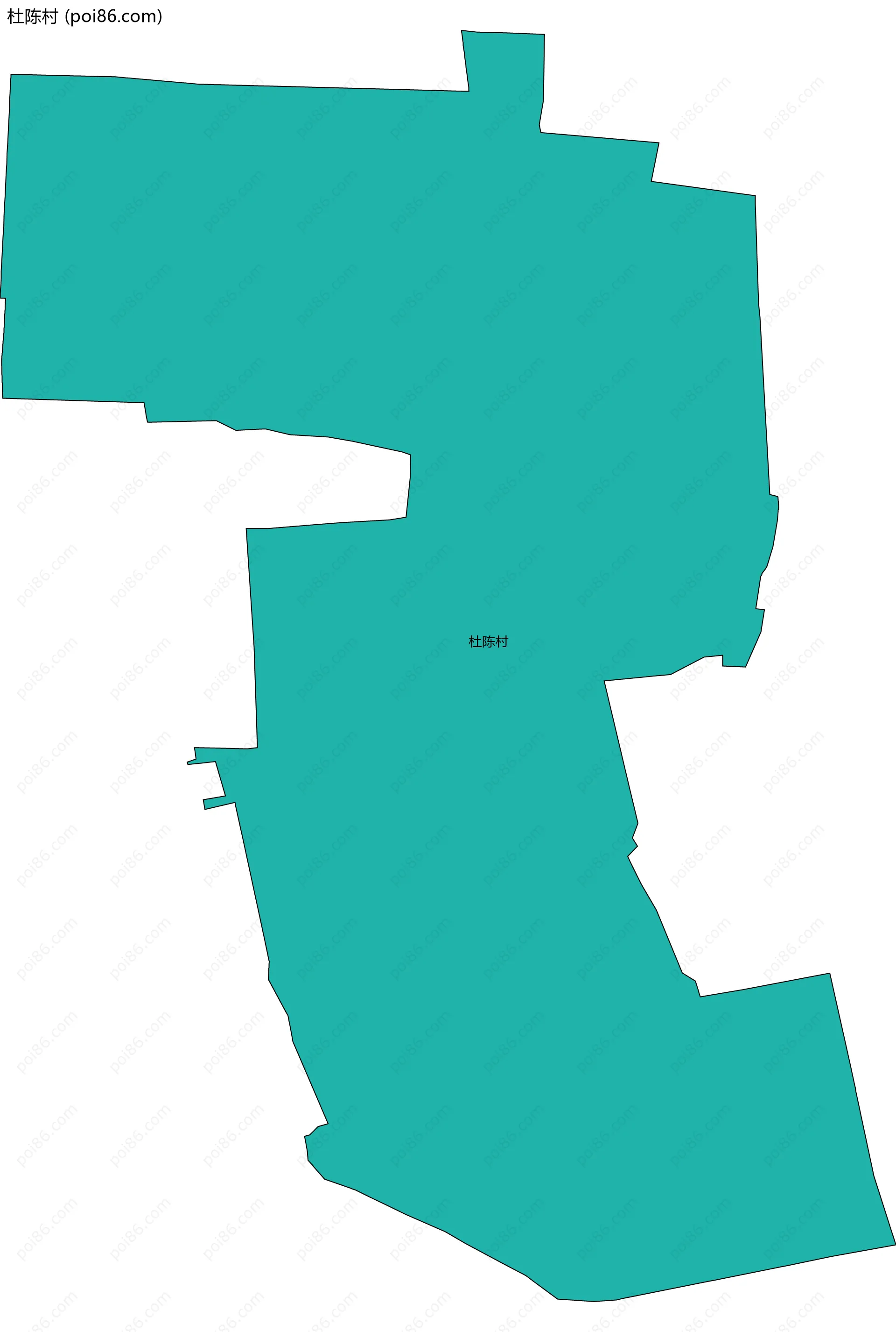 杜陈村边界地图