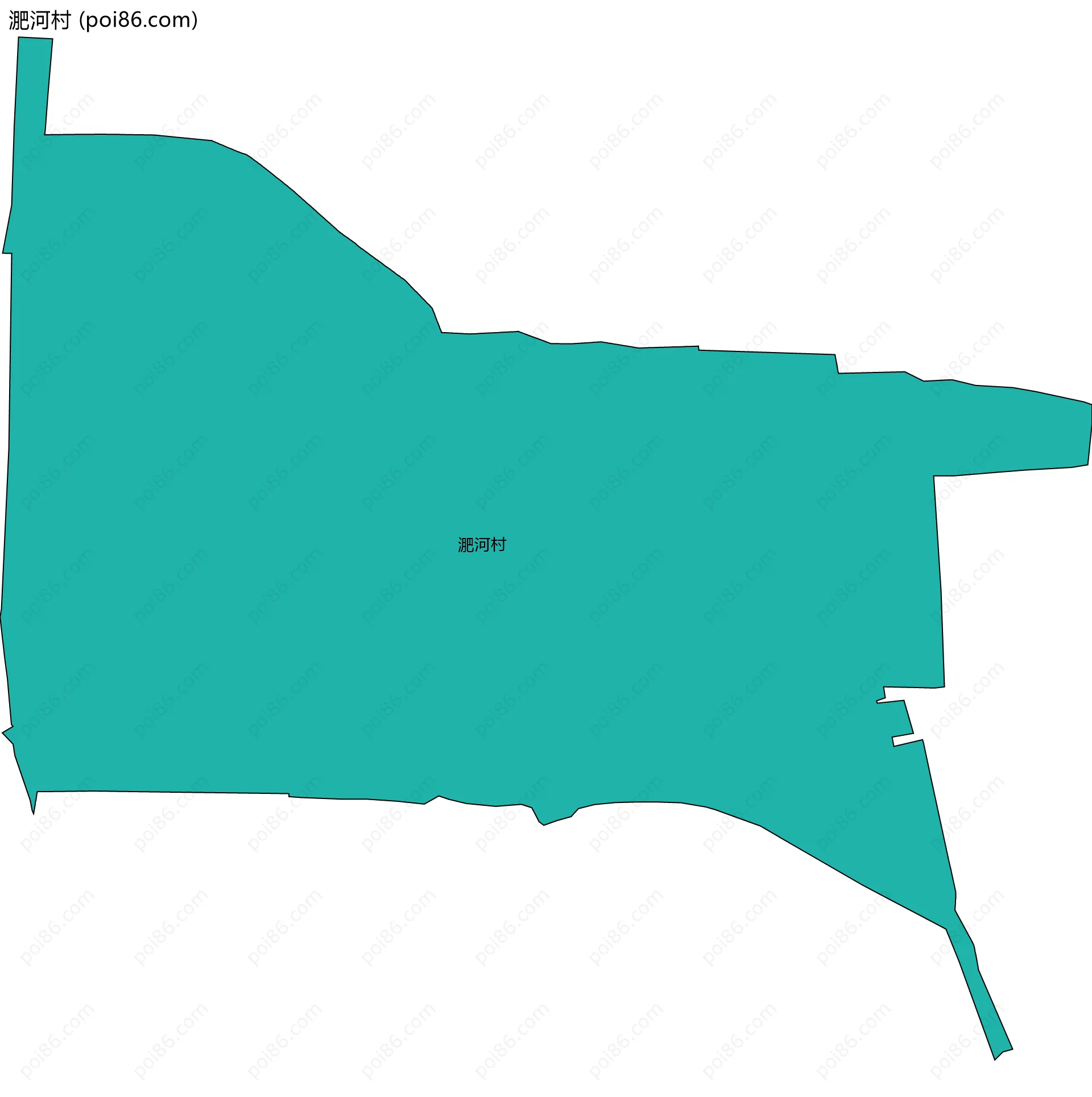 淝河村边界地图