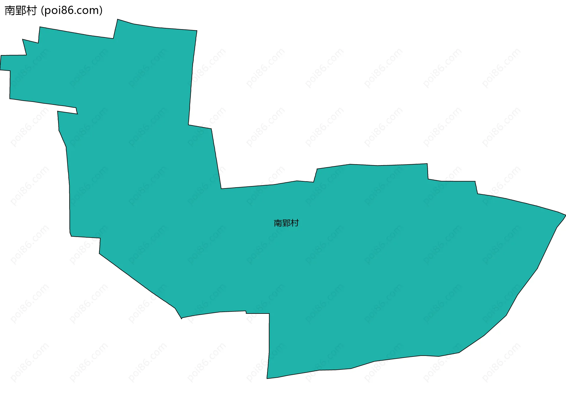 南郢村边界地图