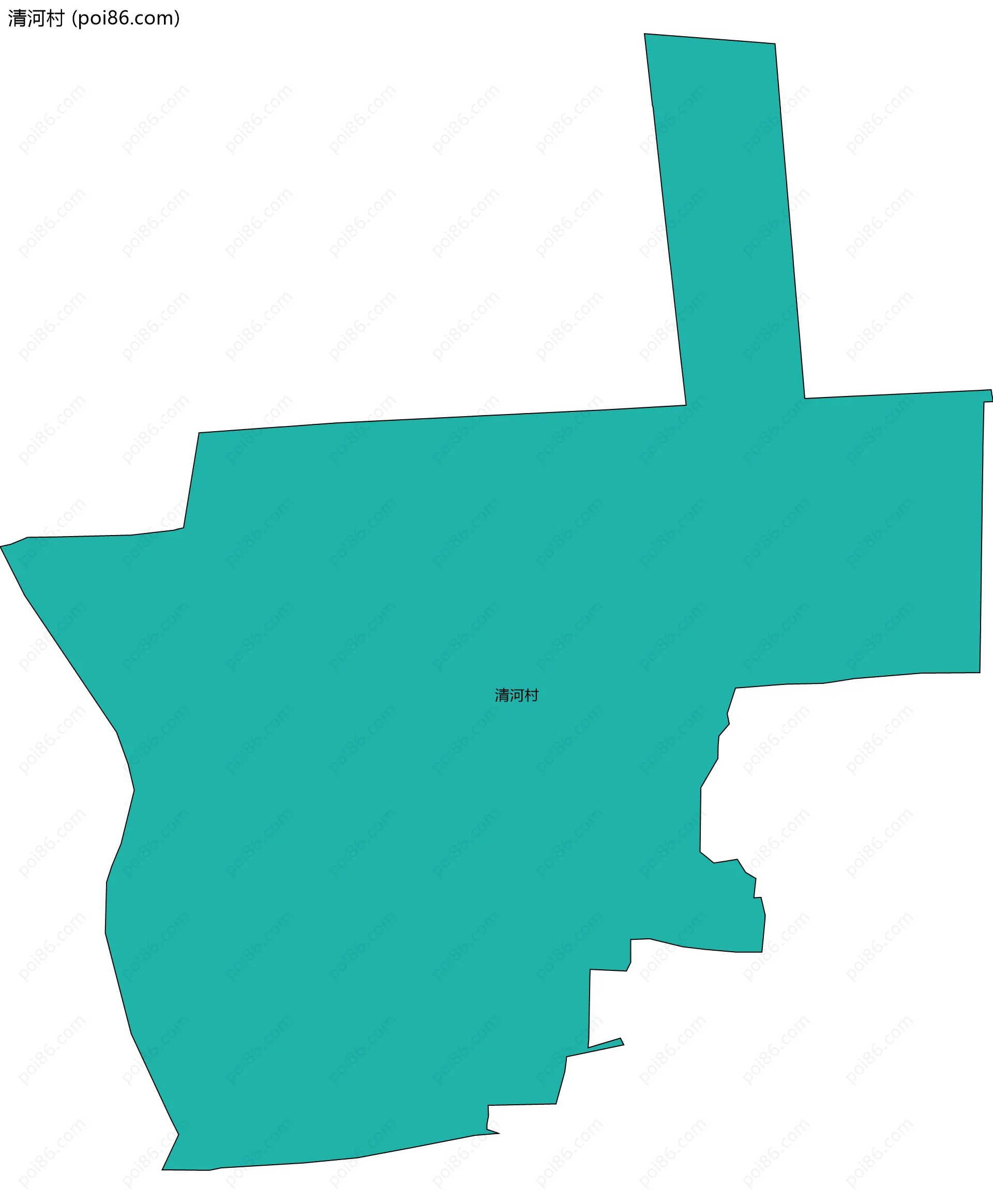 清河村边界地图