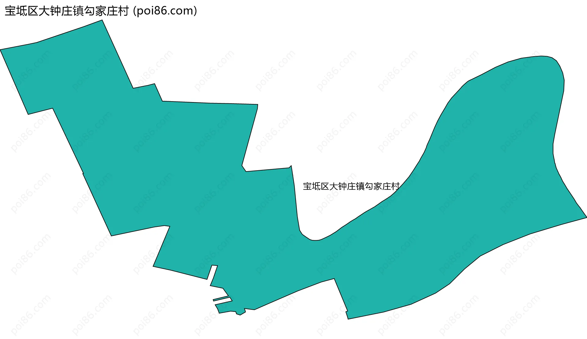 宝坻区大钟庄镇勾家庄村边界地图
