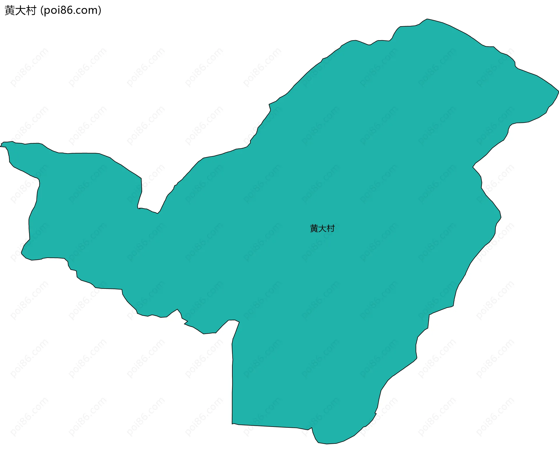 黄大村边界地图
