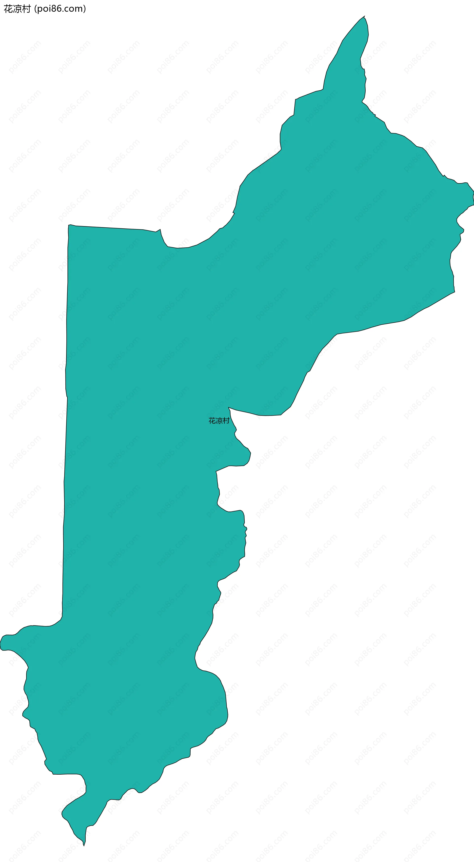 花凉村边界地图