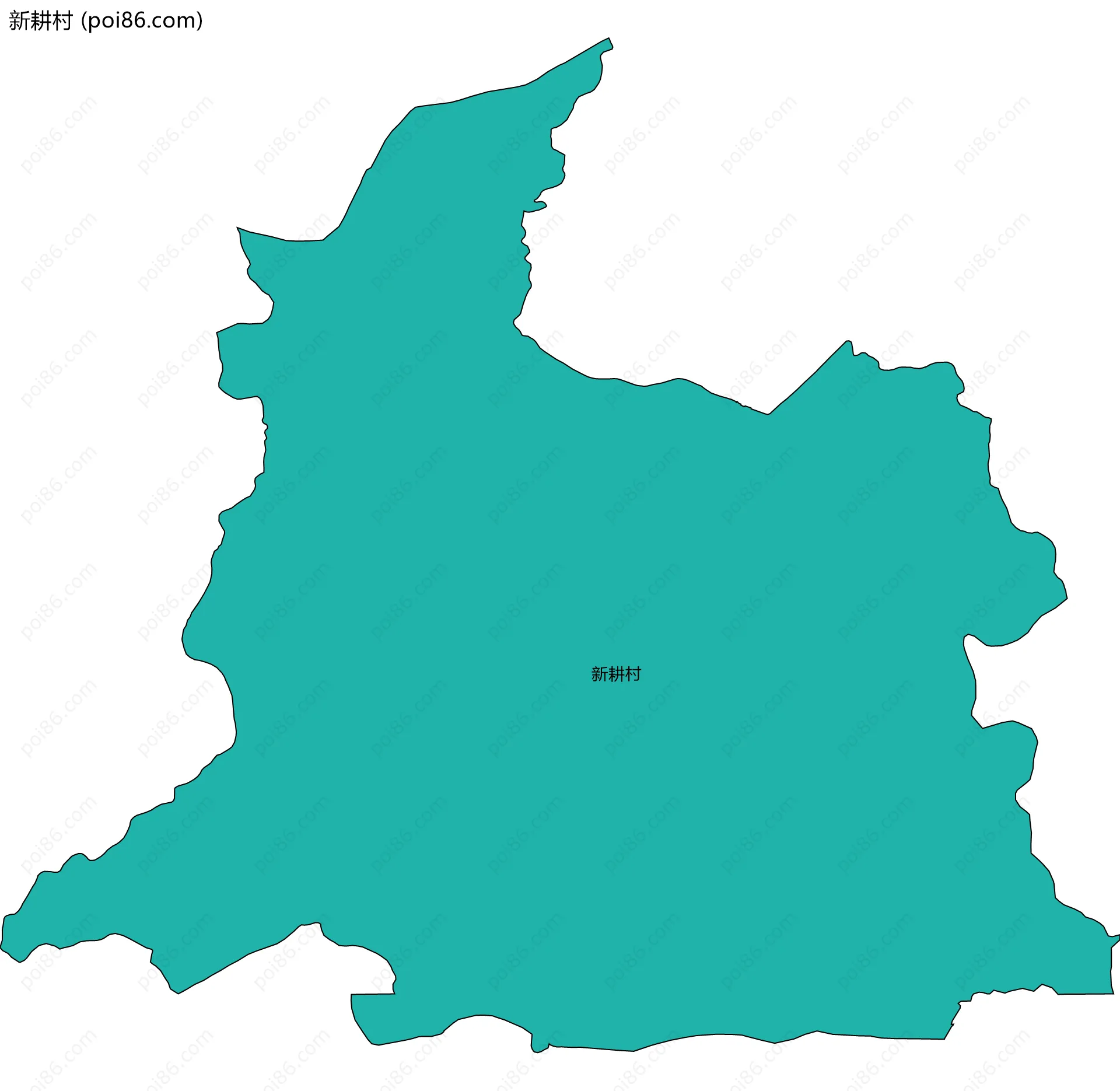 新耕村边界地图