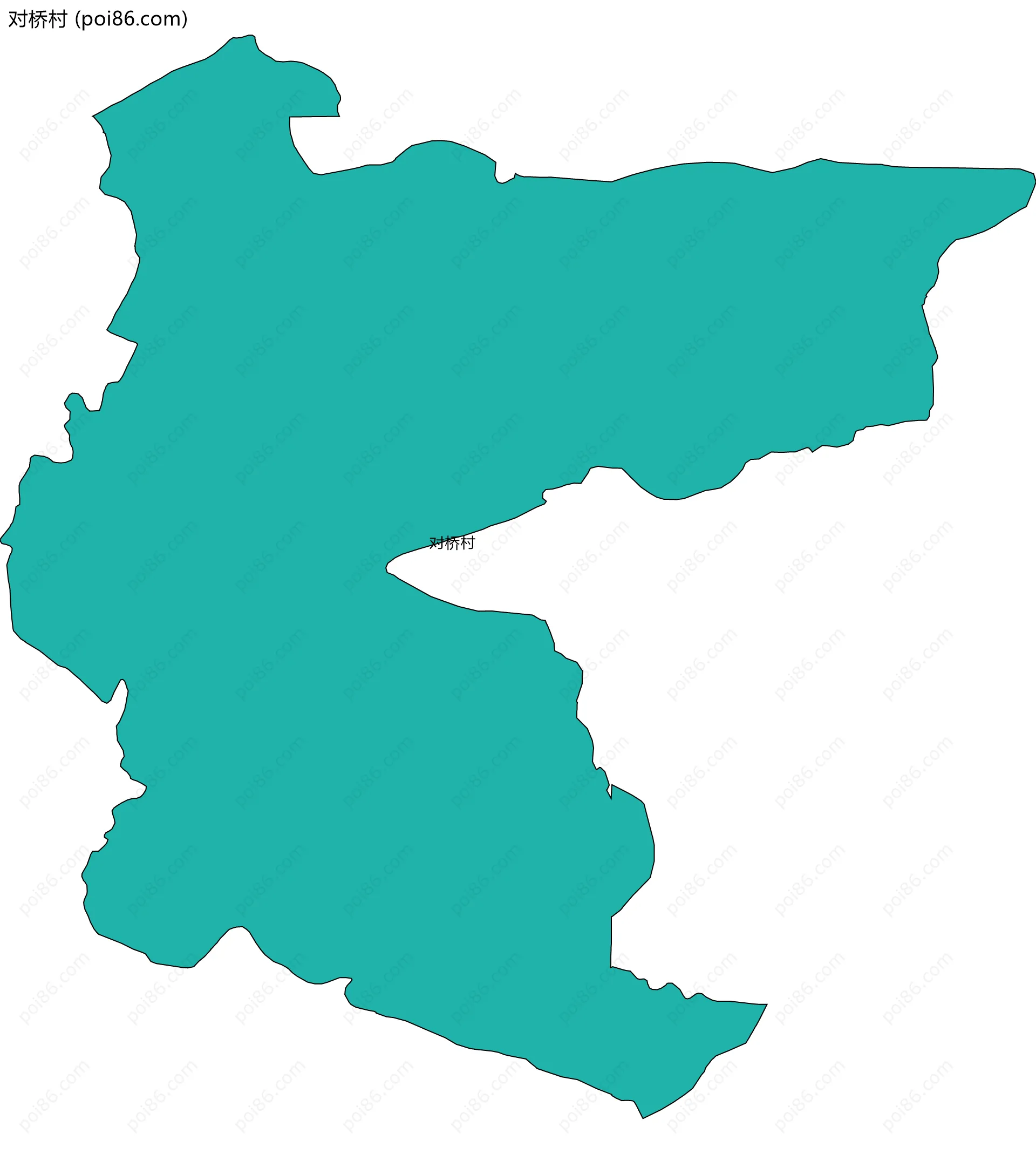 对桥村边界地图