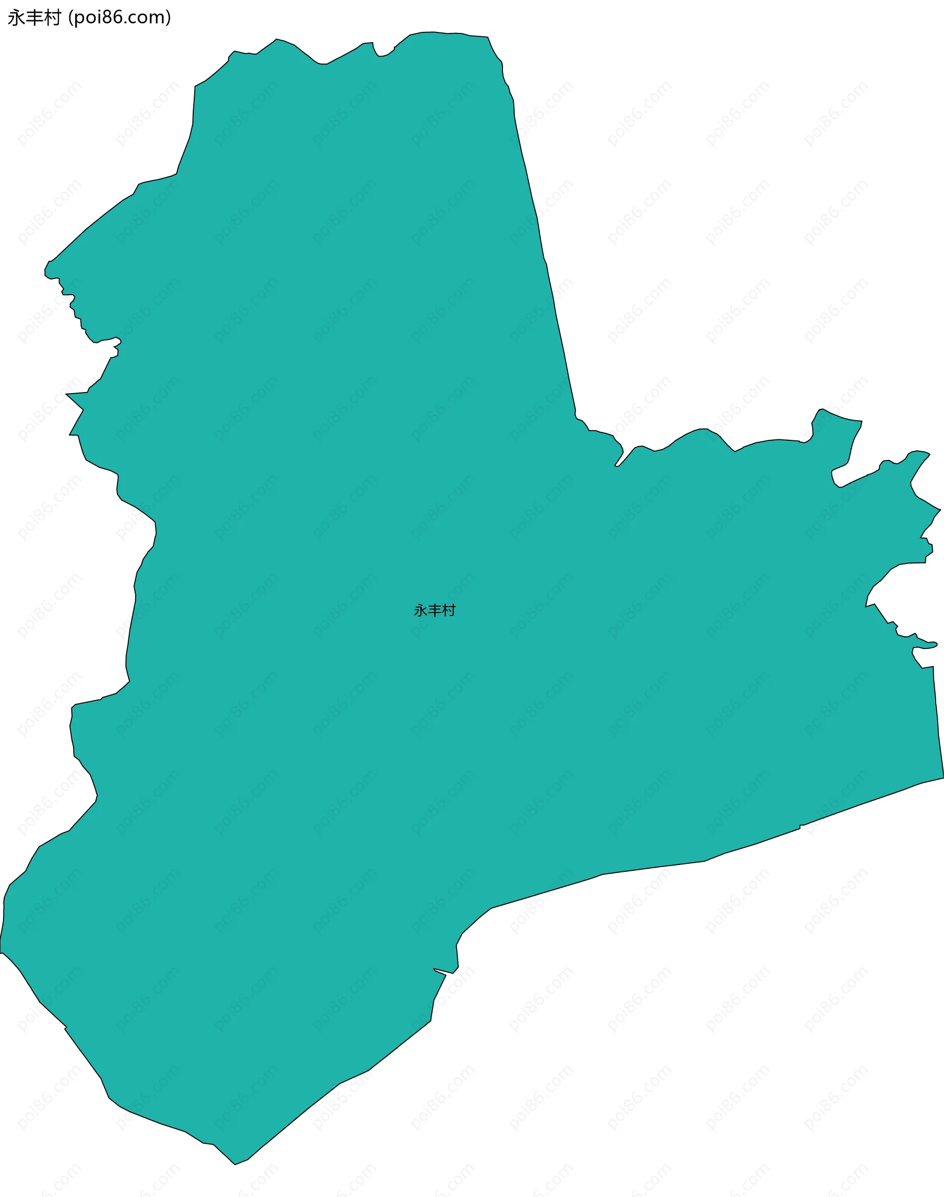 永丰村边界地图