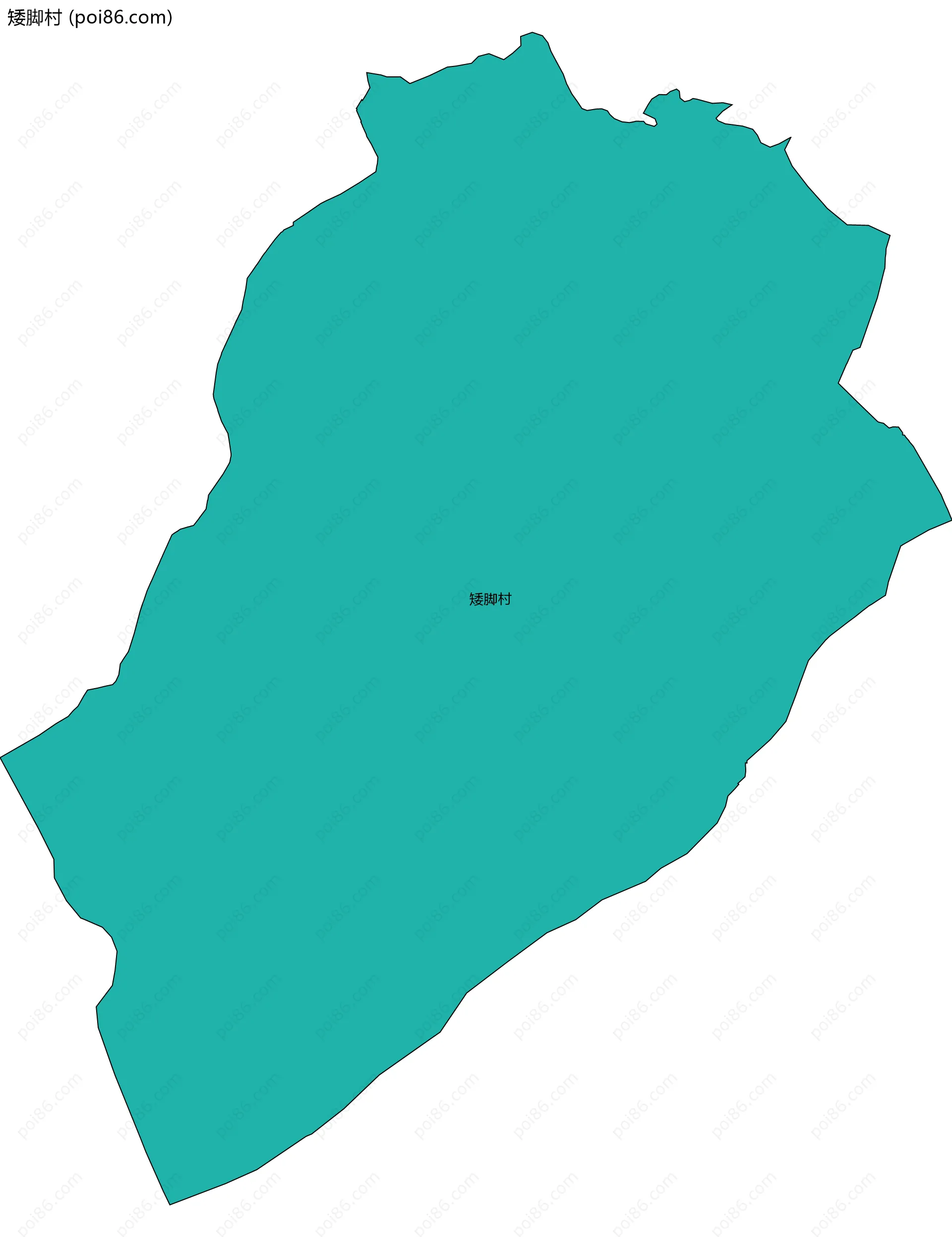 矮脚村边界地图