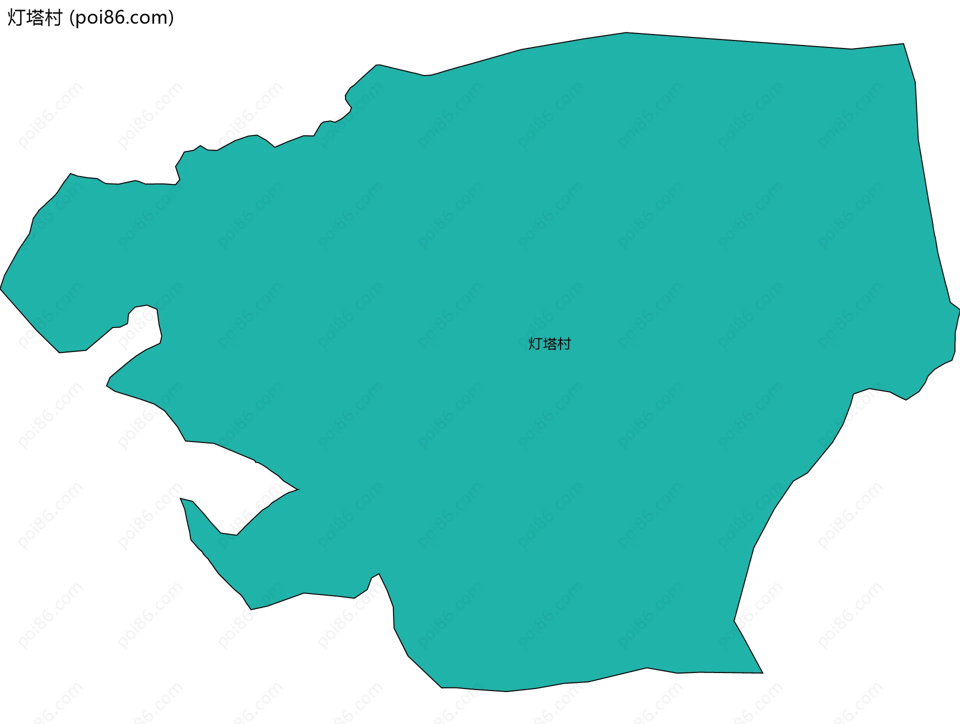灯塔村边界地图