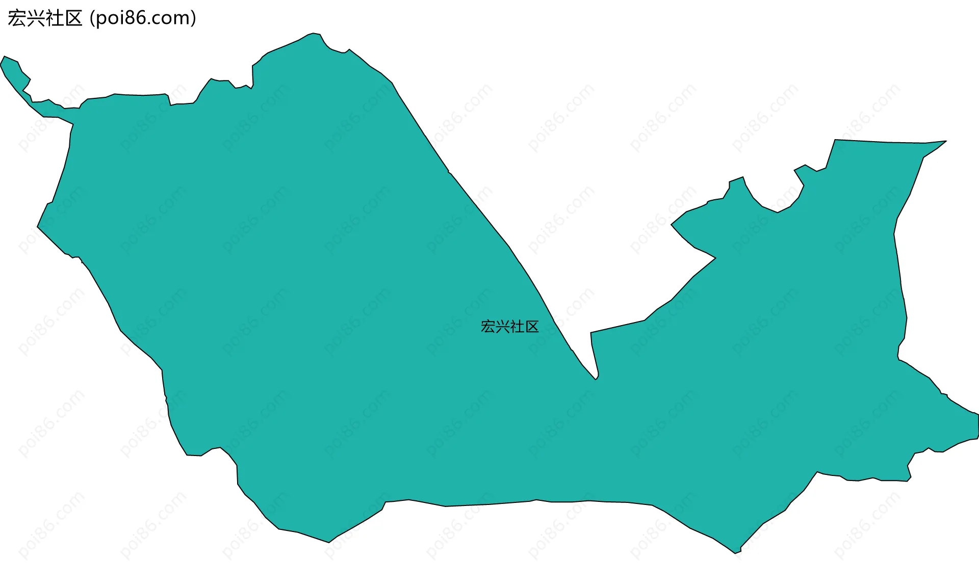 宏兴社区边界地图