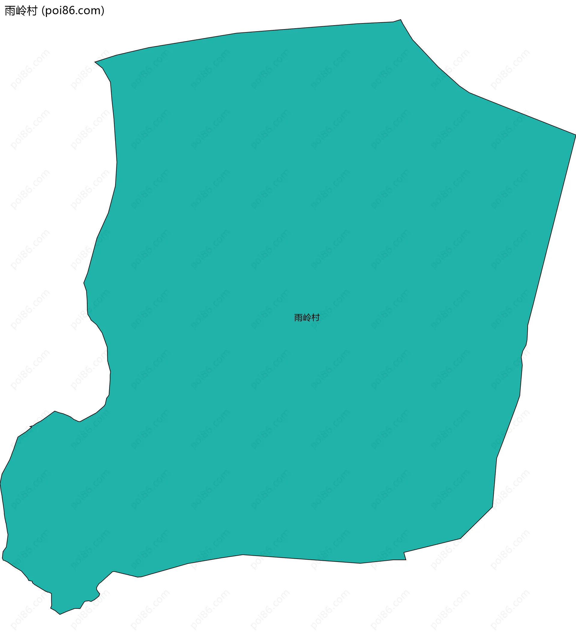 雨岭村边界地图