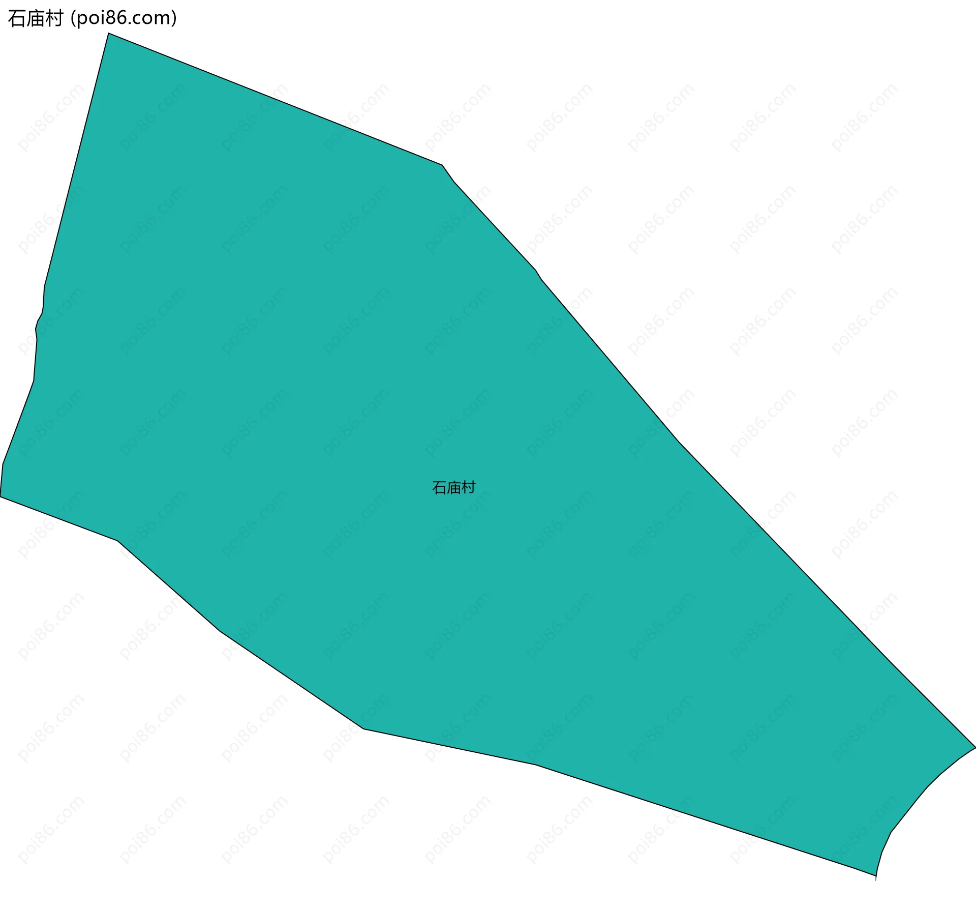 石庙村边界地图