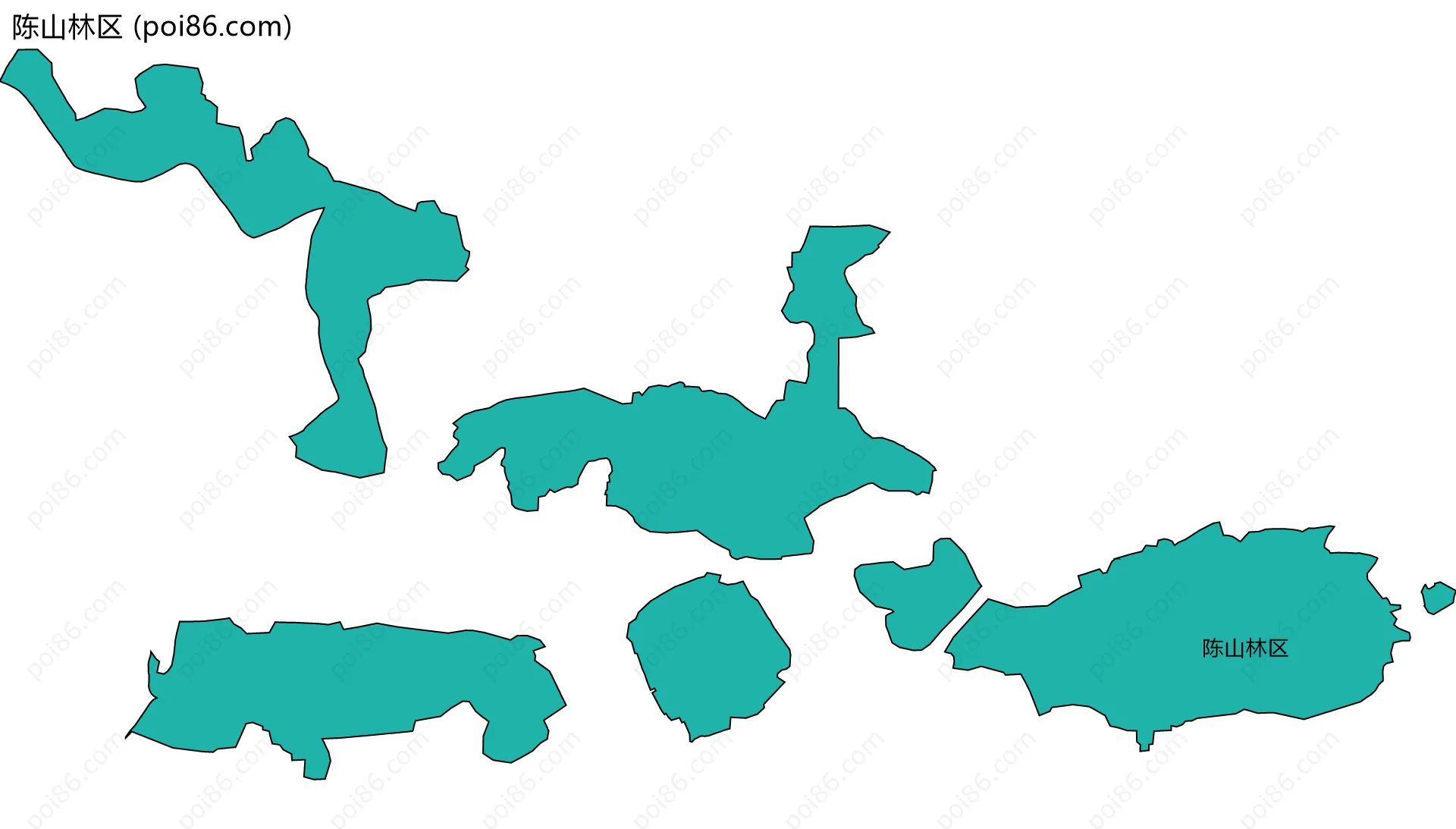 陈山林区边界地图