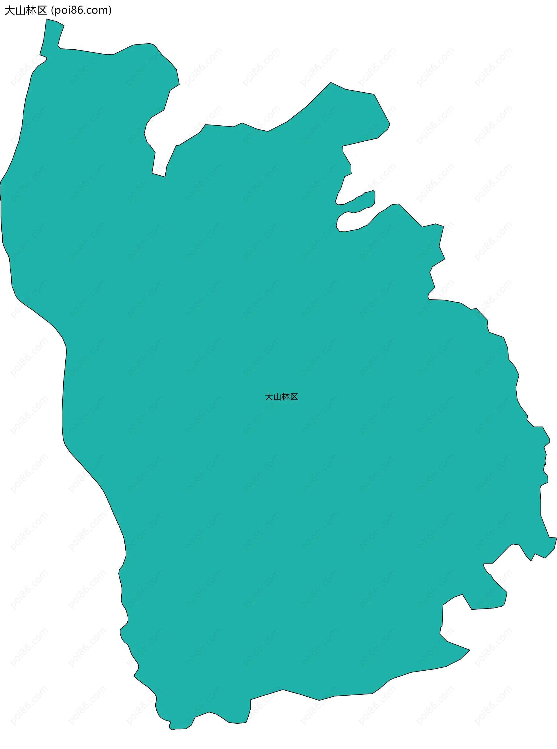 大山林区边界地图