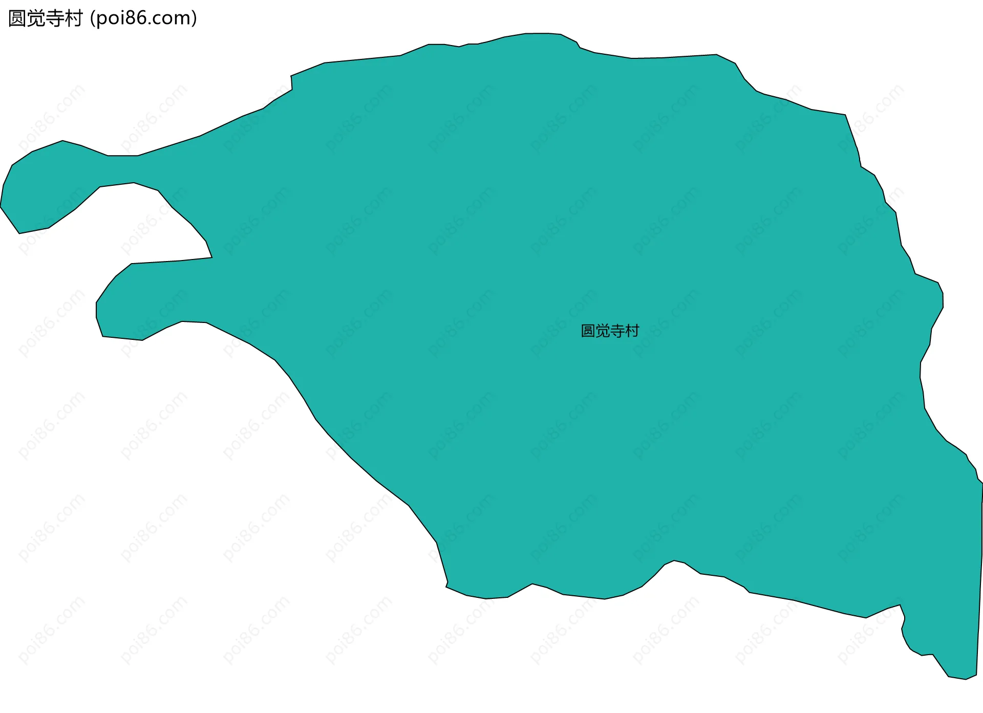 圆觉寺村边界地图