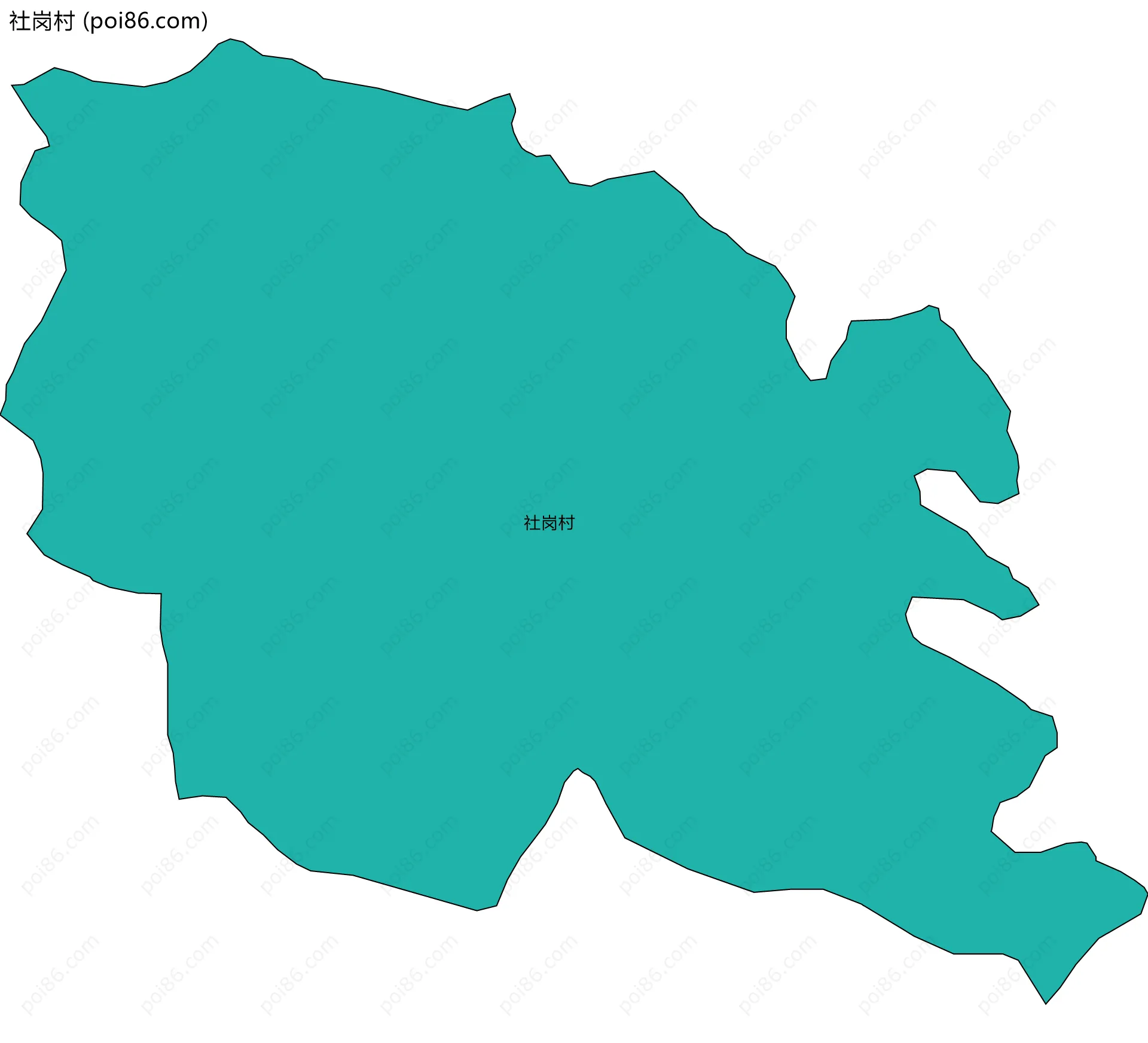 社岗村边界地图