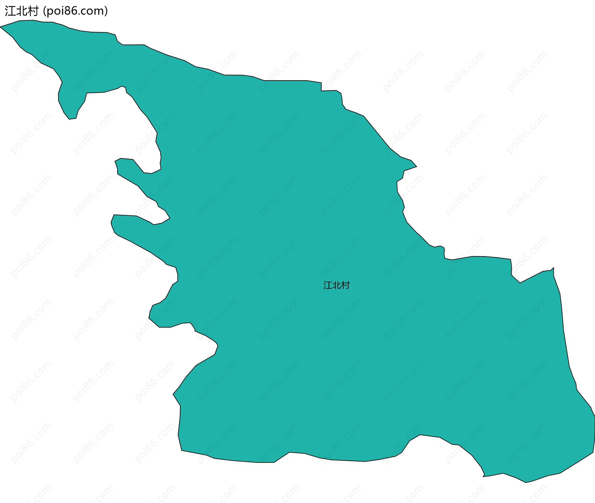 江北村边界地图