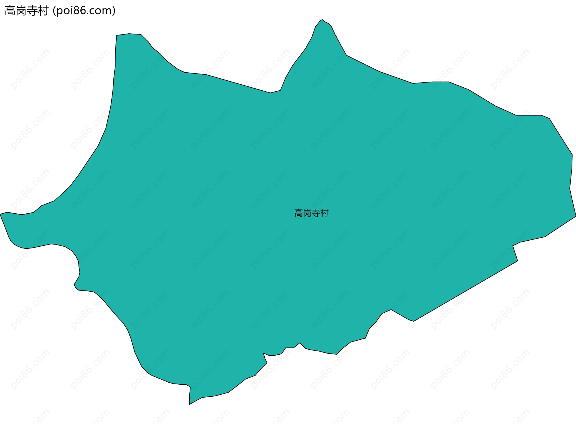 高岗寺村边界地图