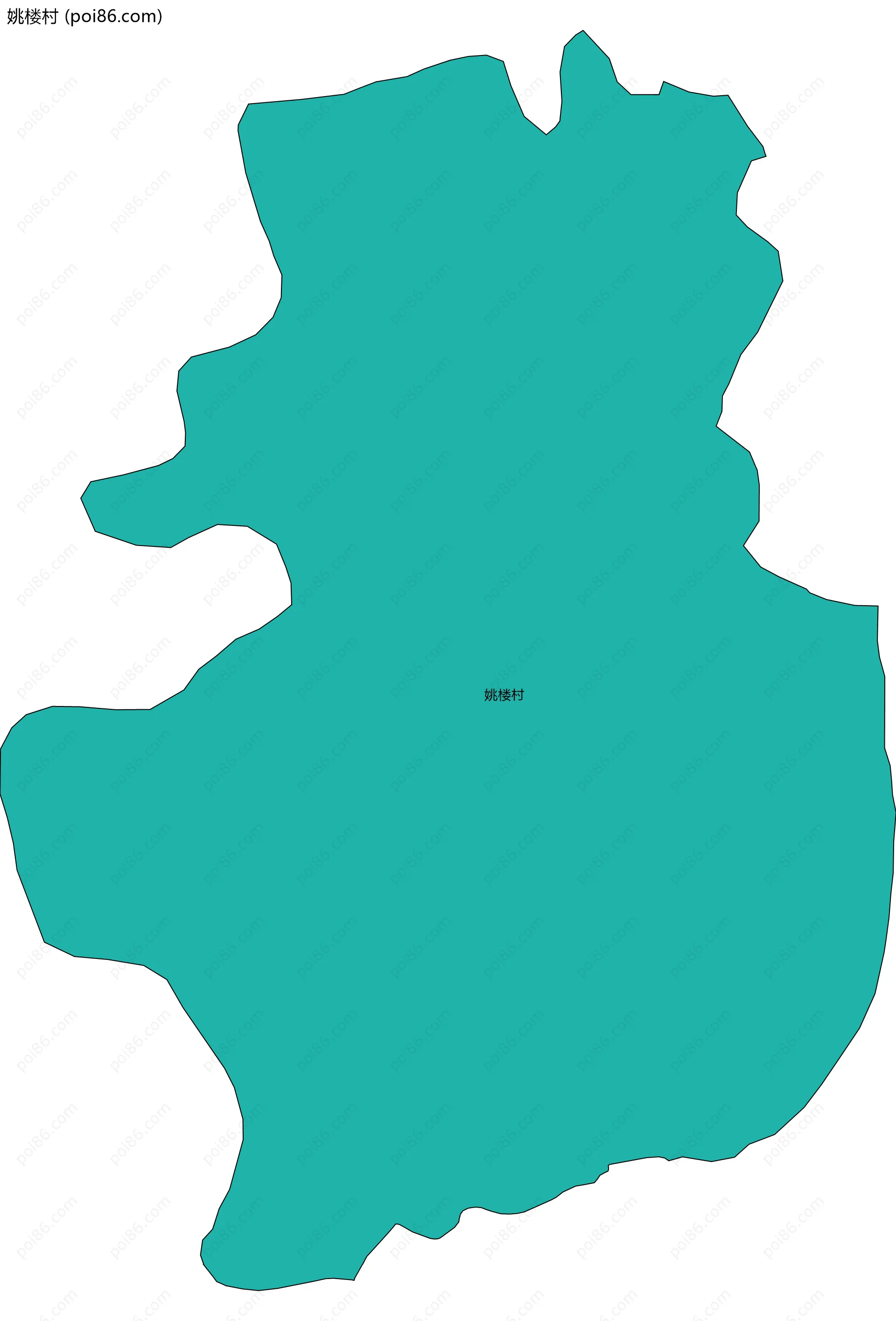 姚楼村边界地图