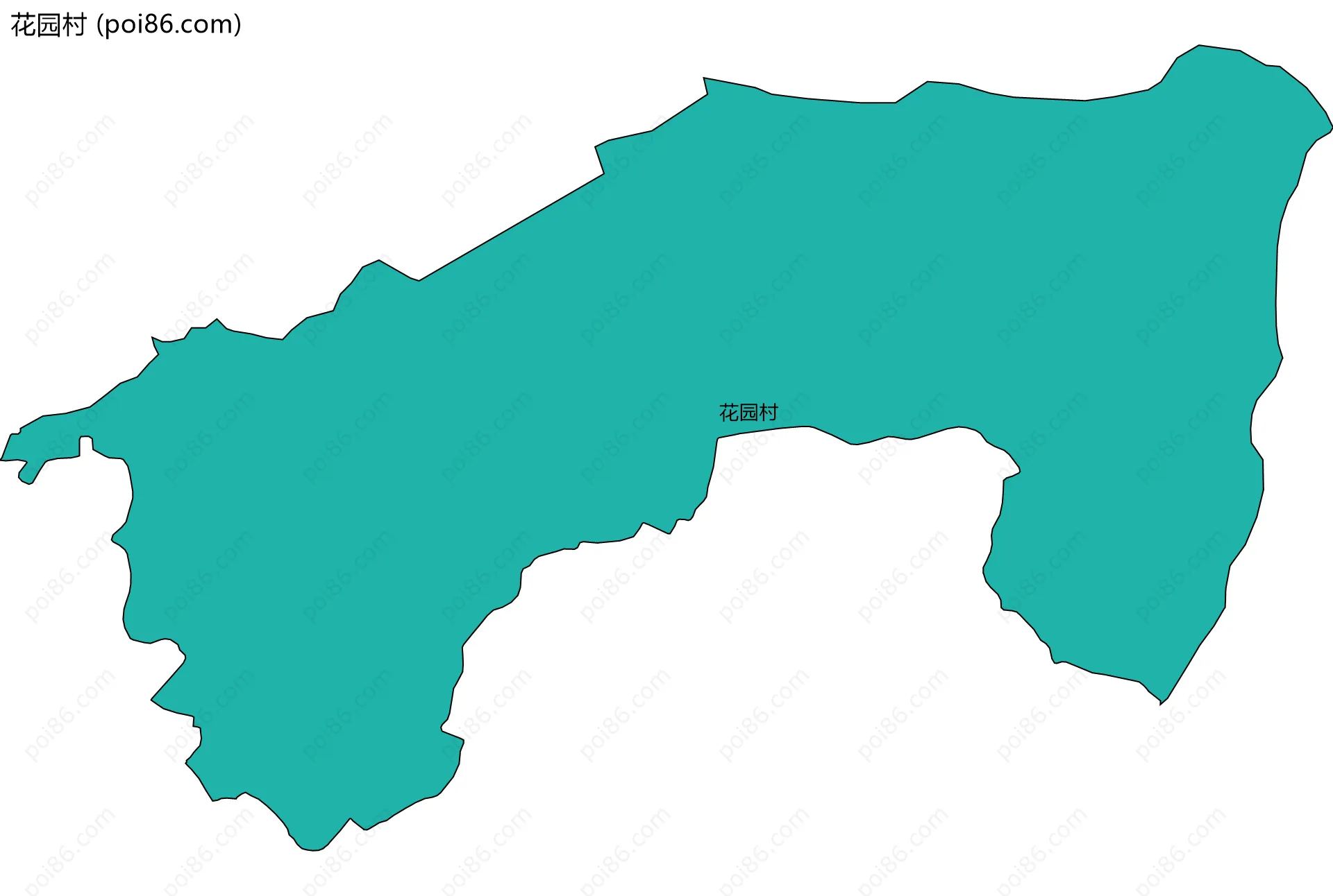花园村边界地图