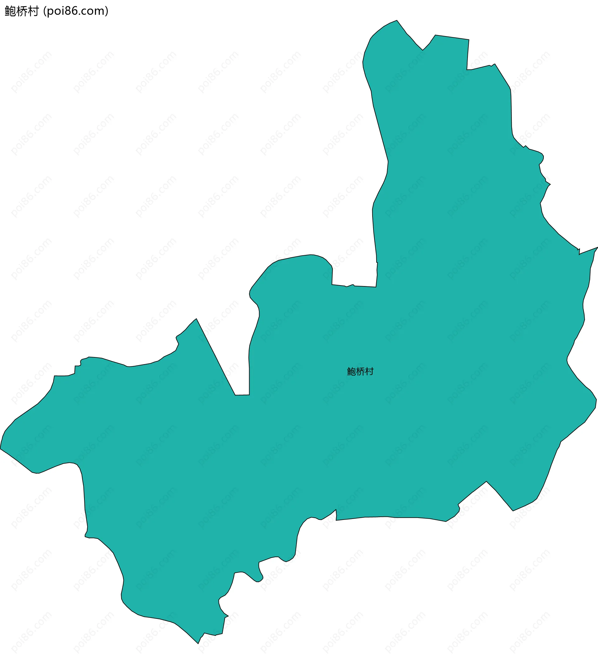 鲍桥村边界地图