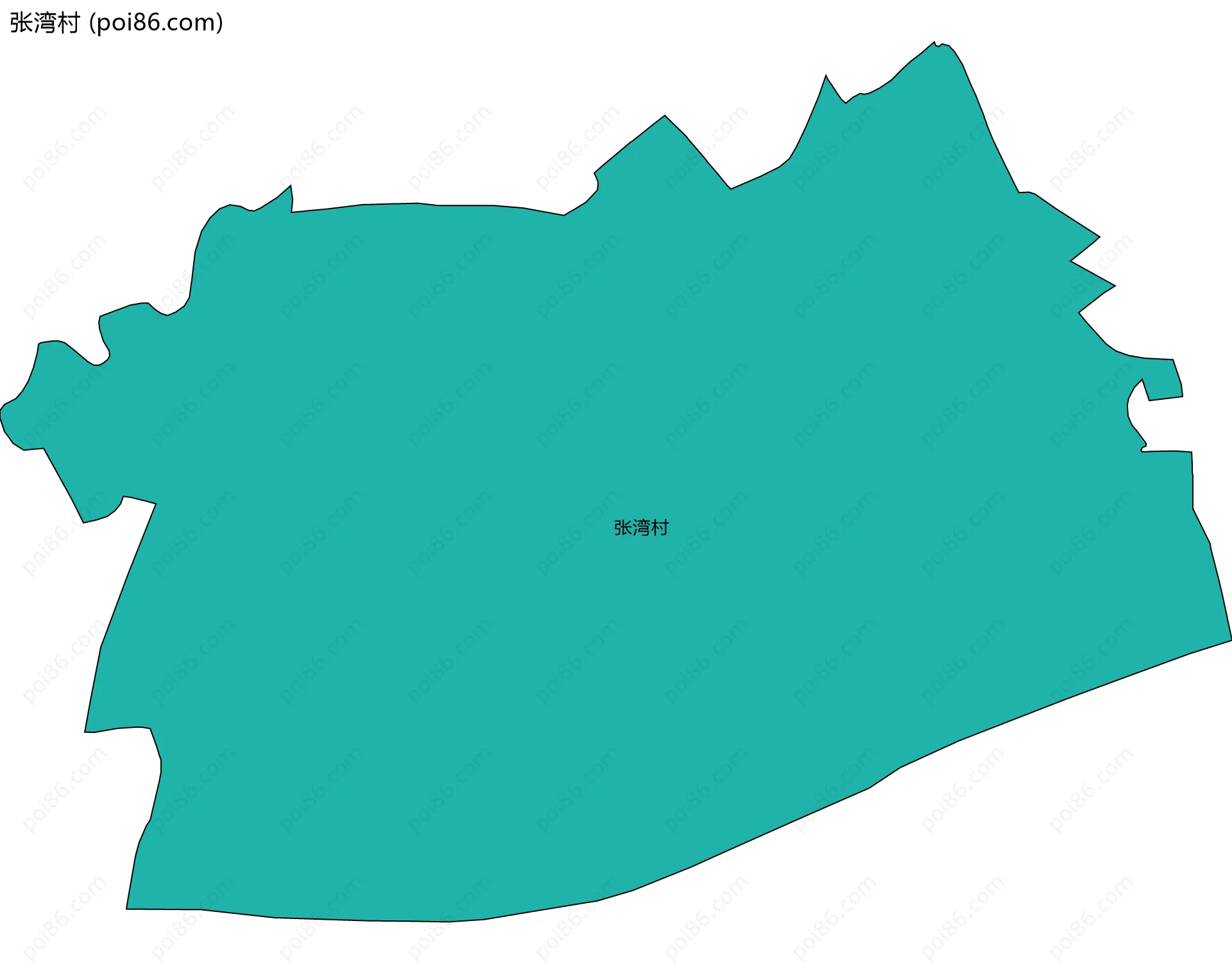 张湾村边界地图