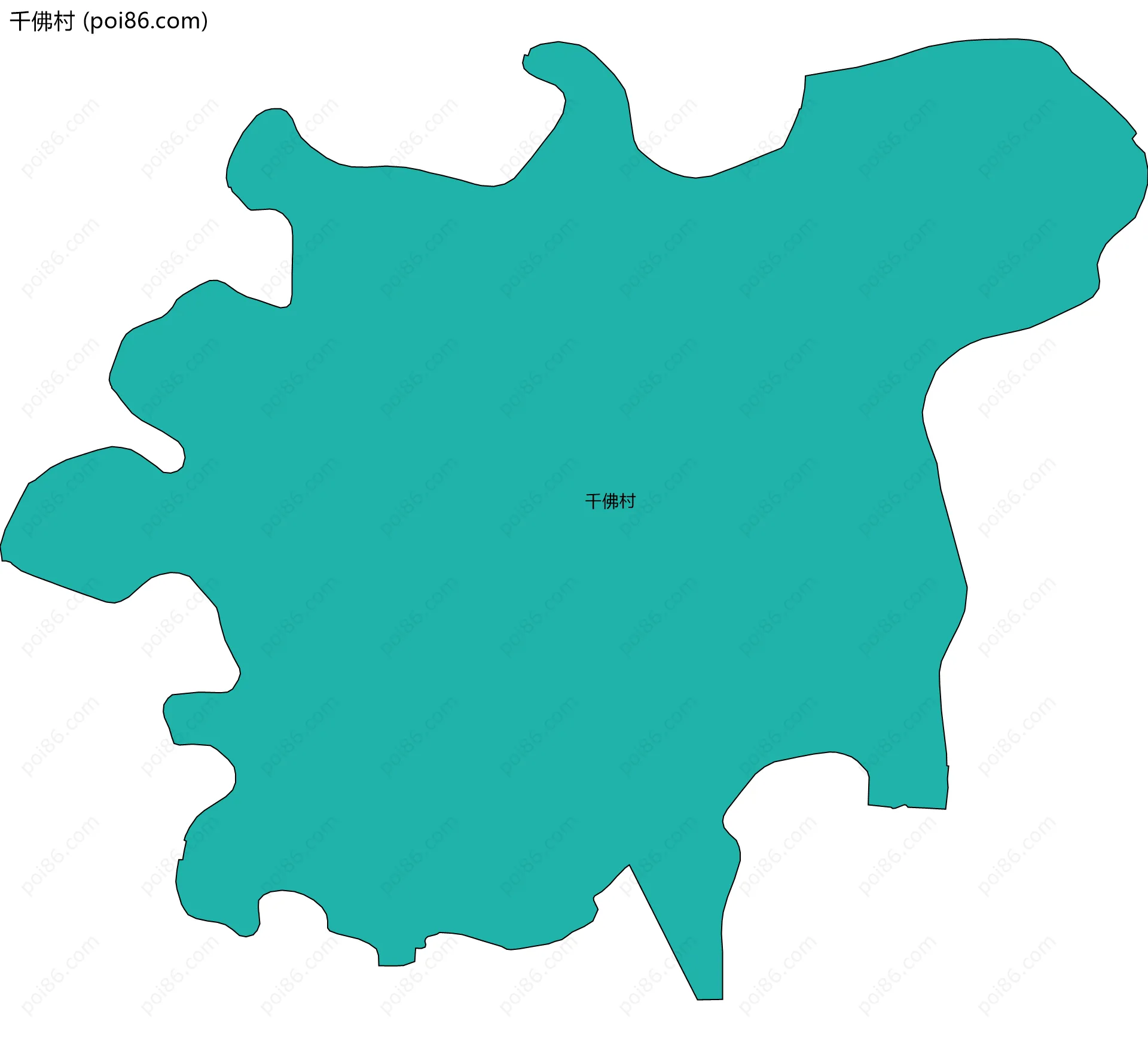 千佛村边界地图