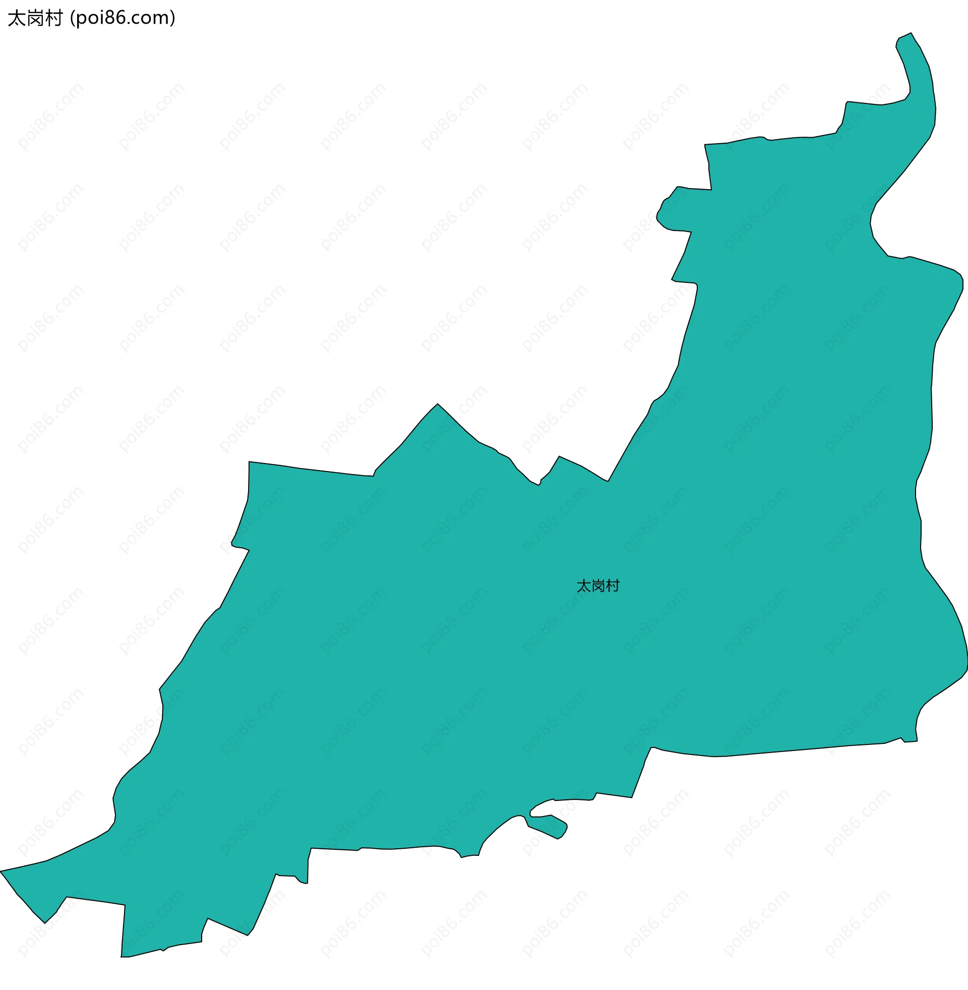 太岗村边界地图