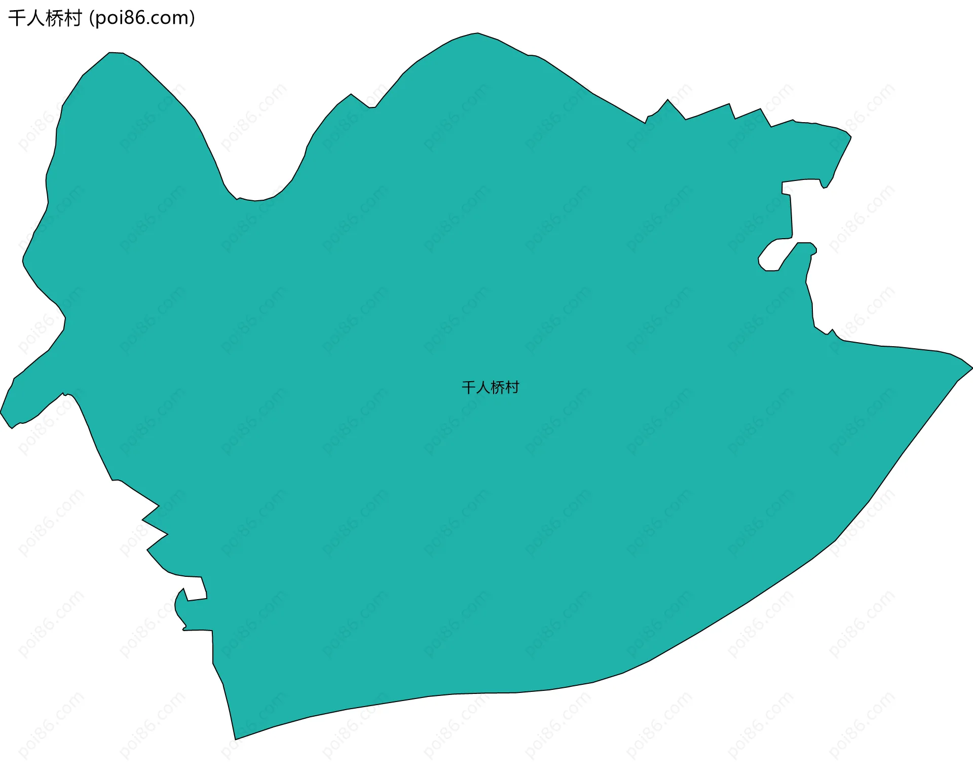 千人桥村边界地图