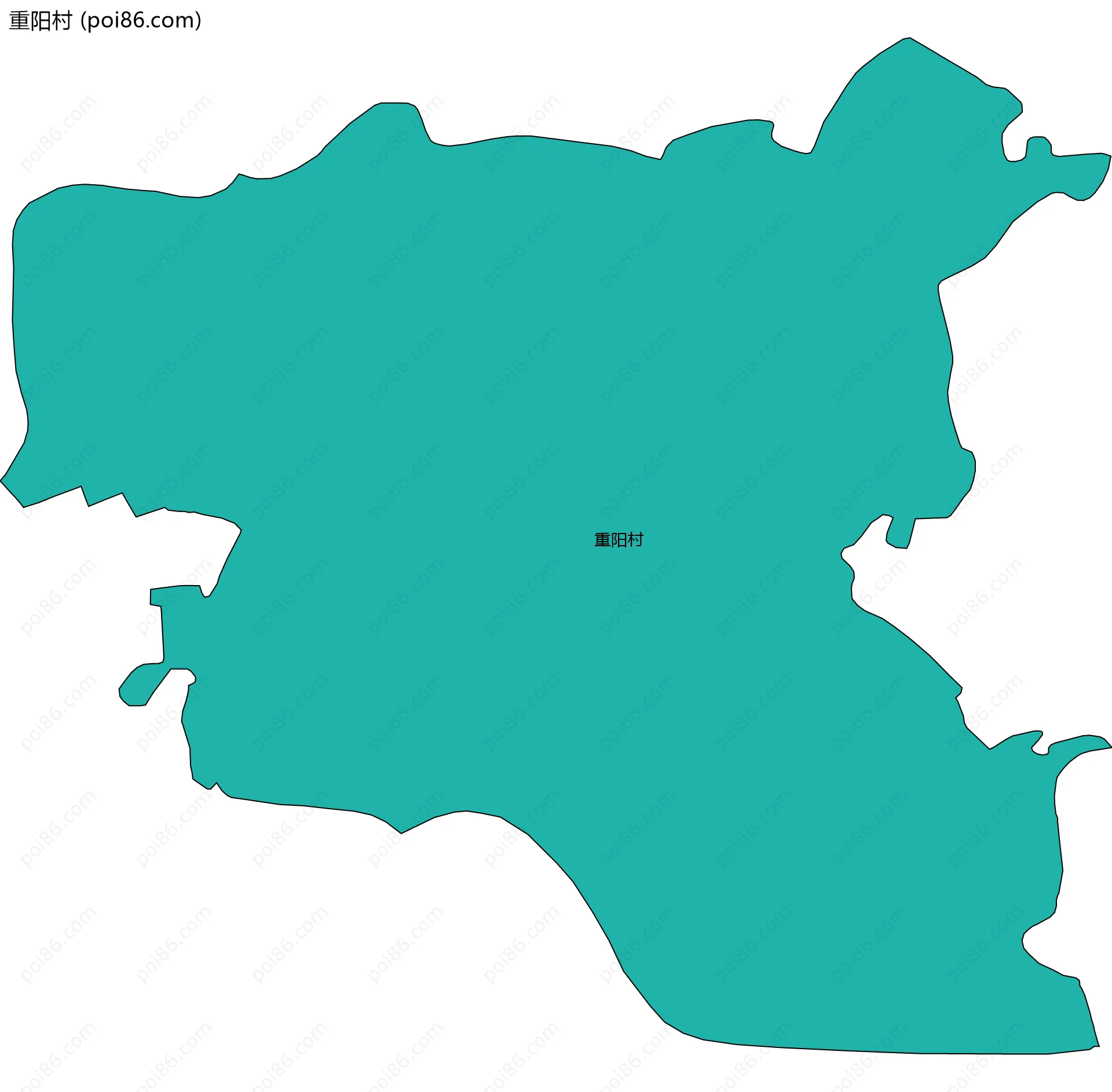 重阳村边界地图