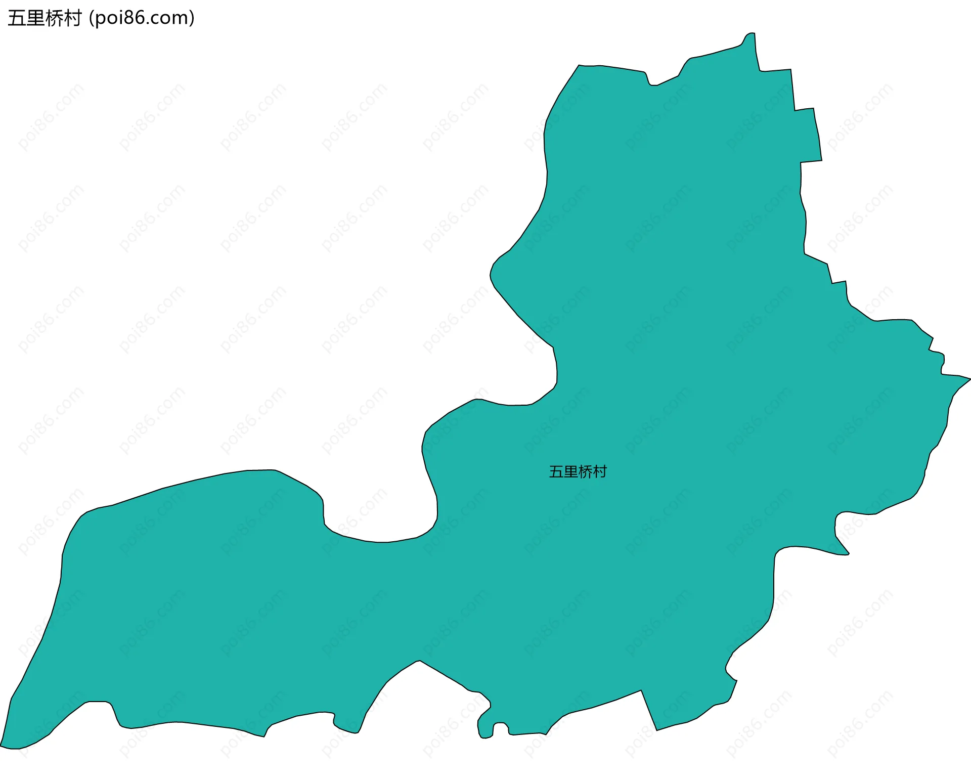 五里桥村边界地图