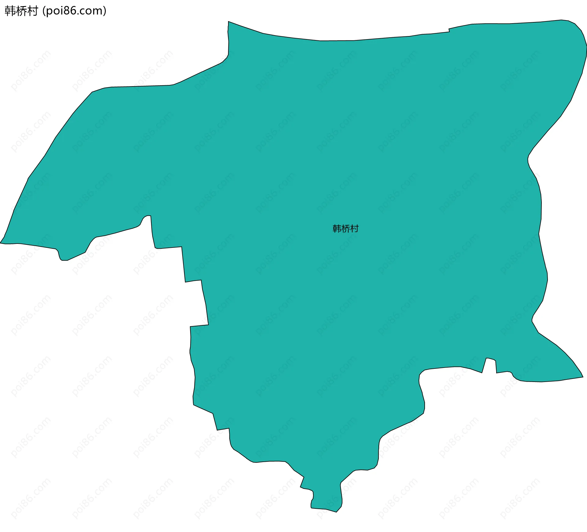 韩桥村边界地图