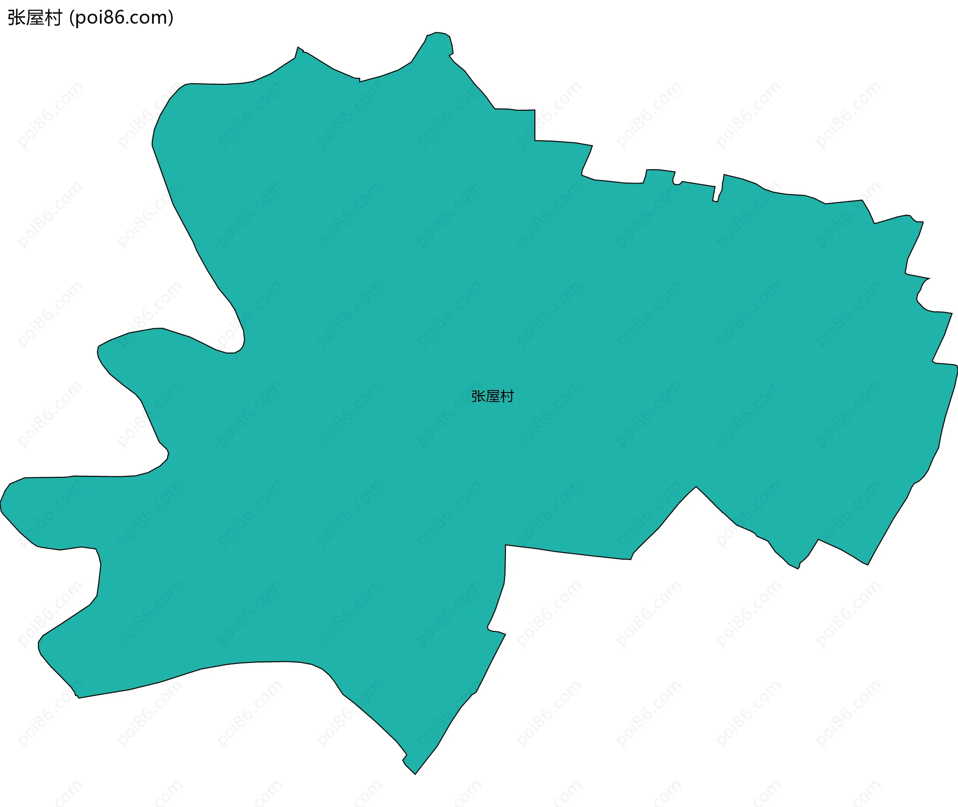 张屋村边界地图