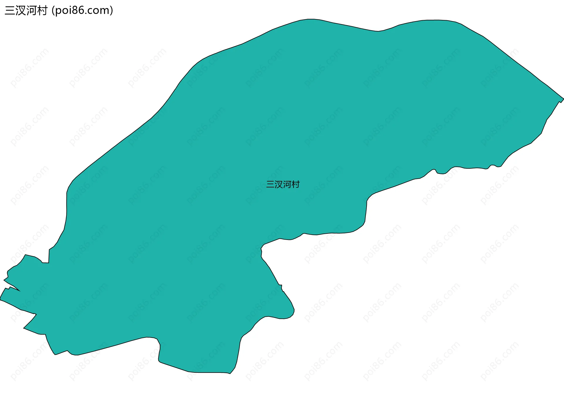三汊河村边界地图