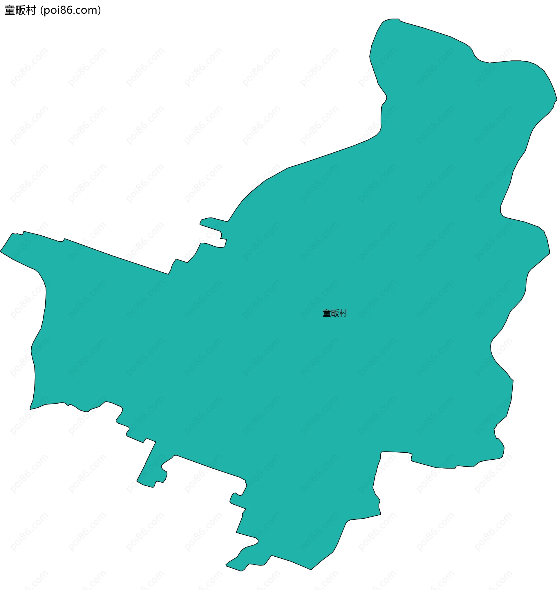 童畈村边界地图