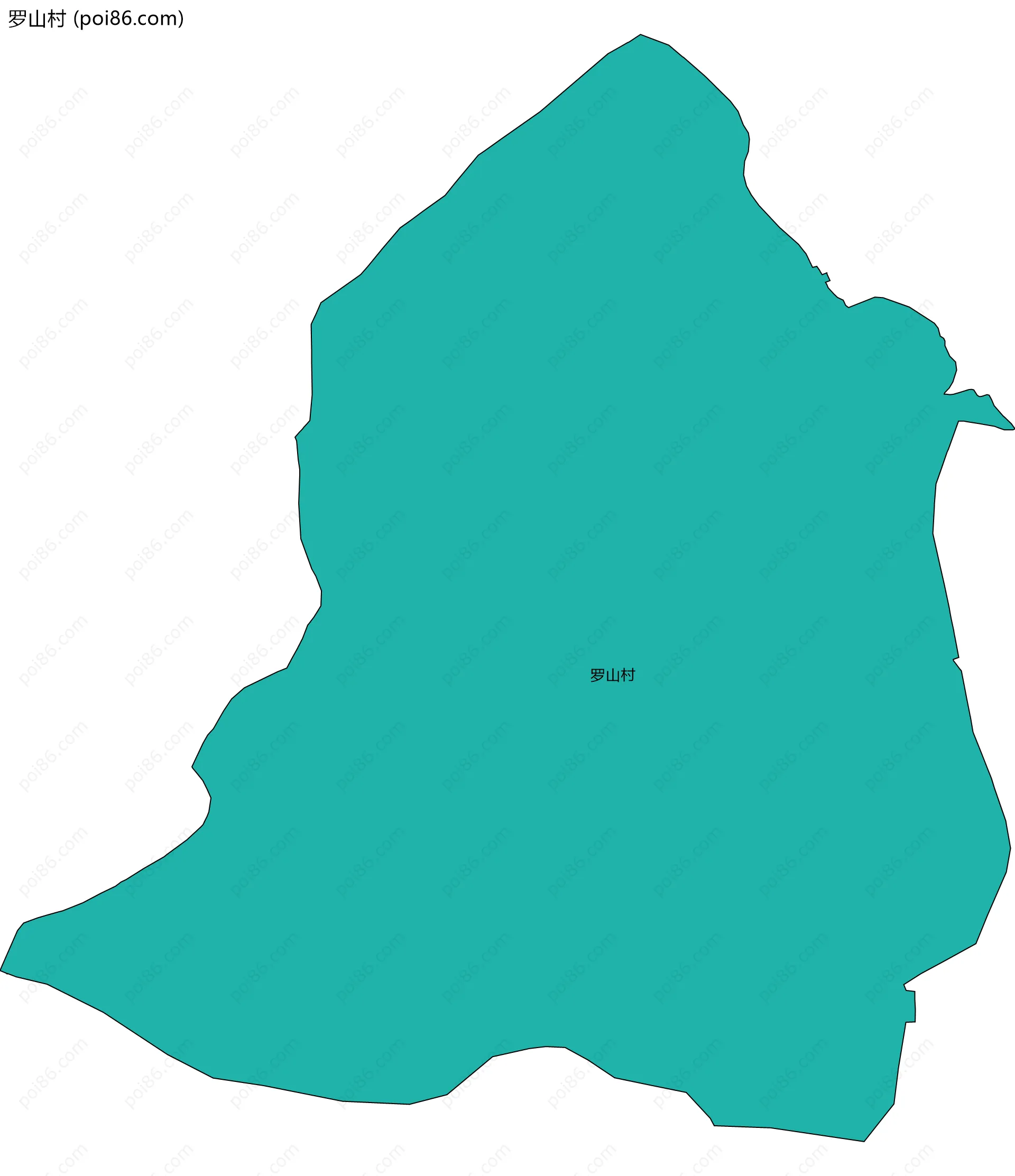 罗山村边界地图