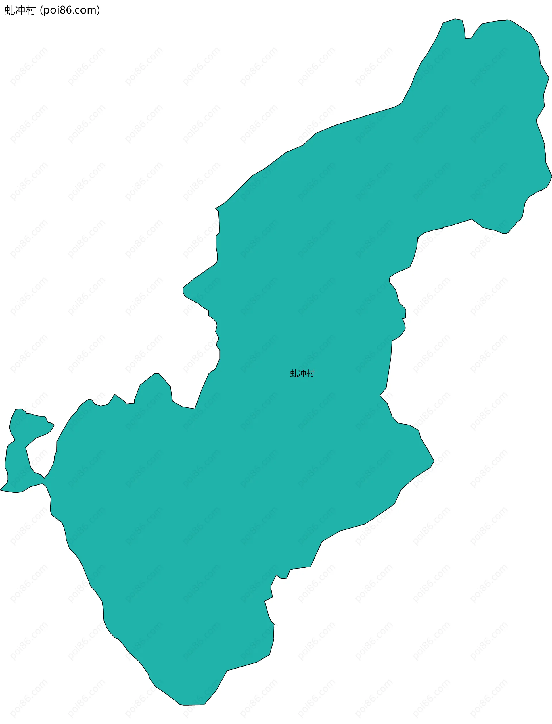 虬冲村边界地图