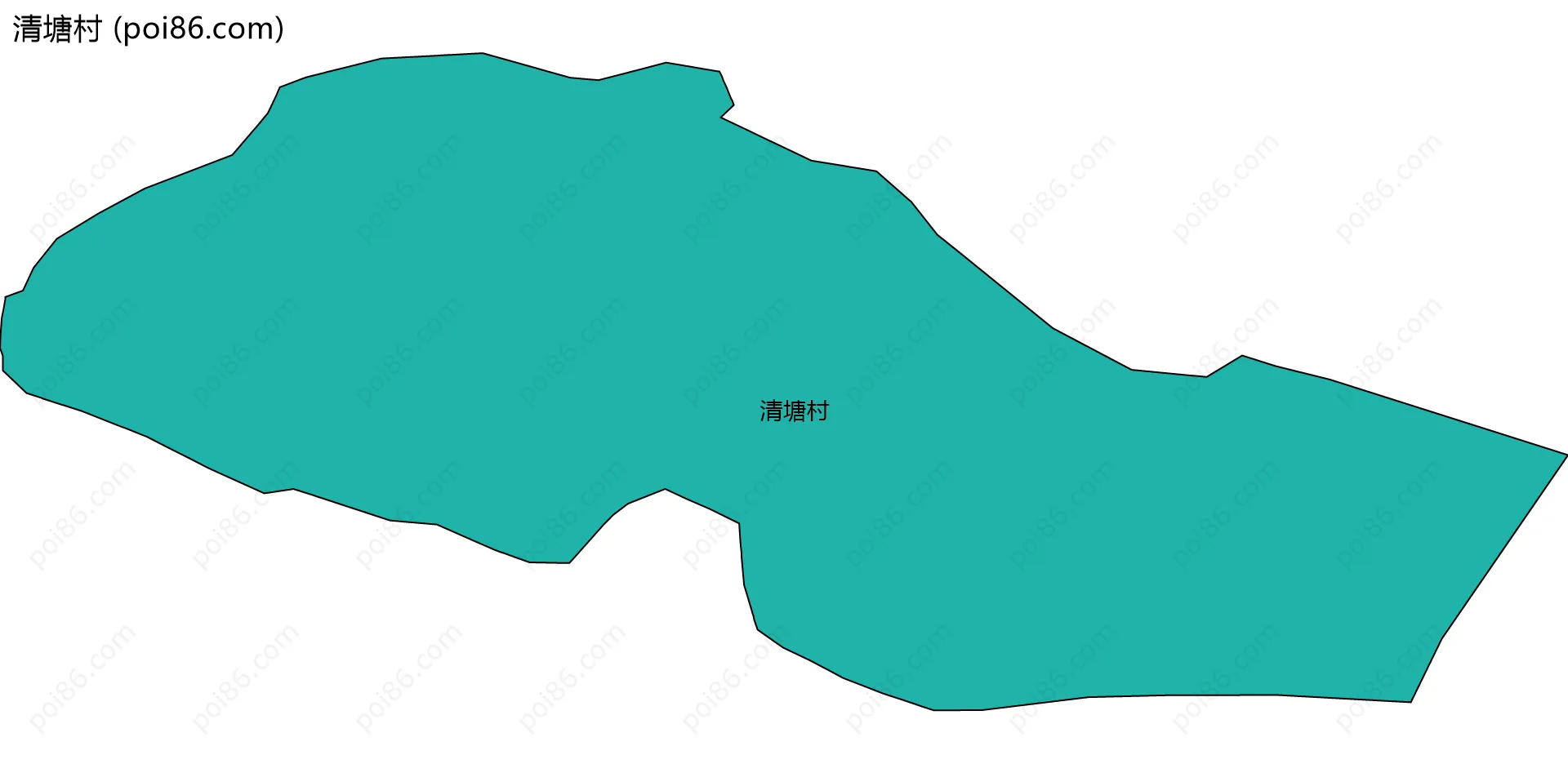 清塘村边界地图