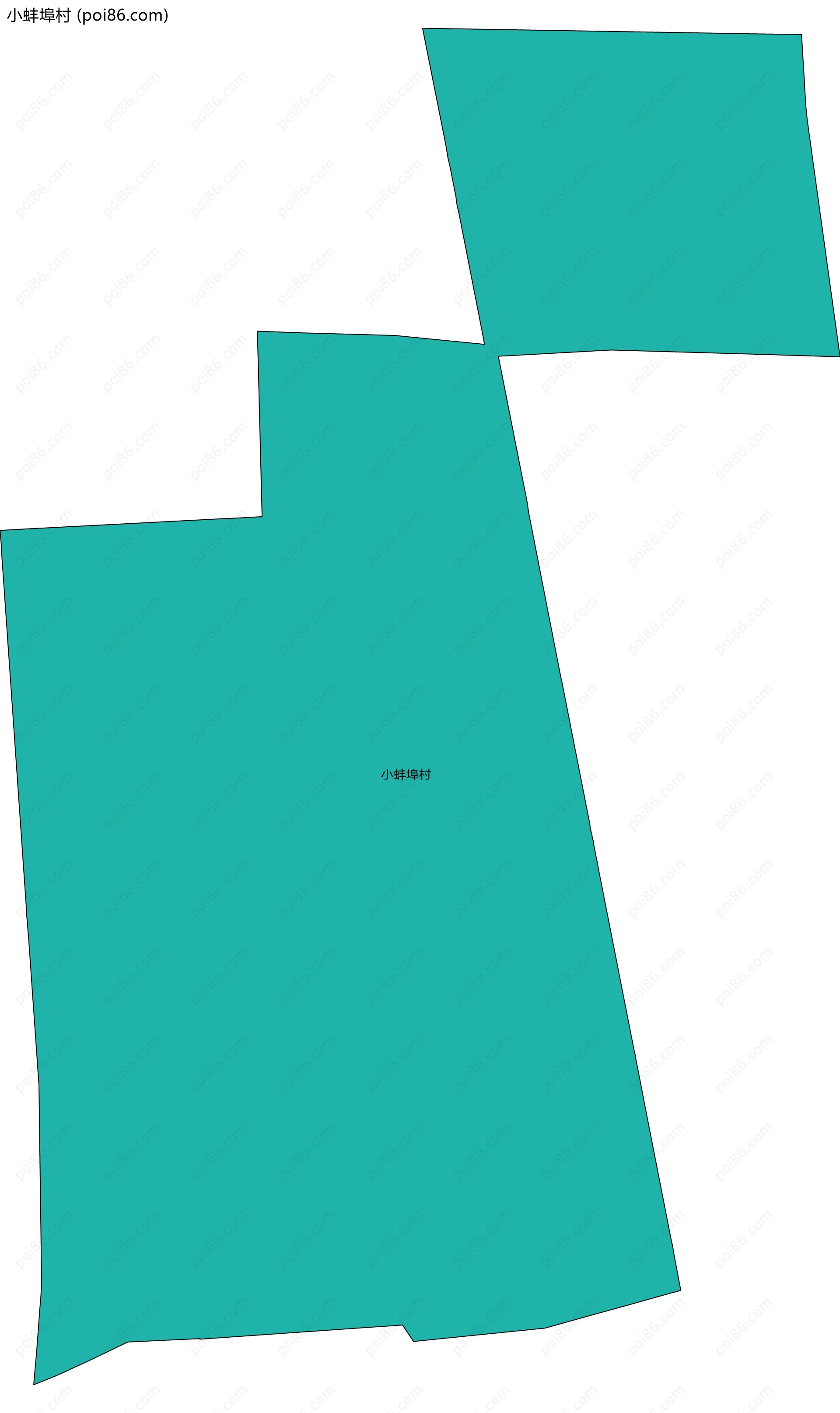 小蚌埠村边界地图