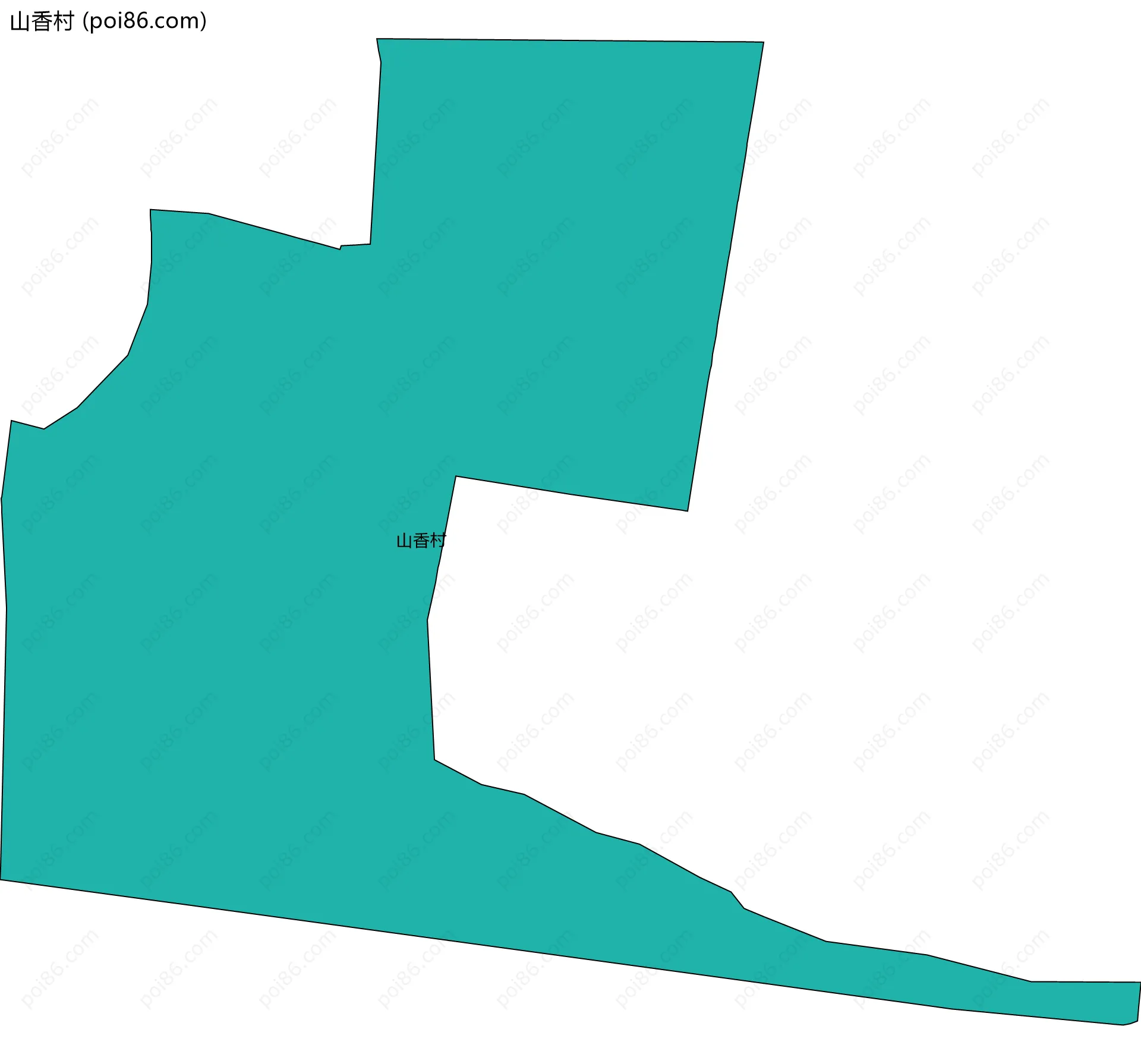 山香村边界地图