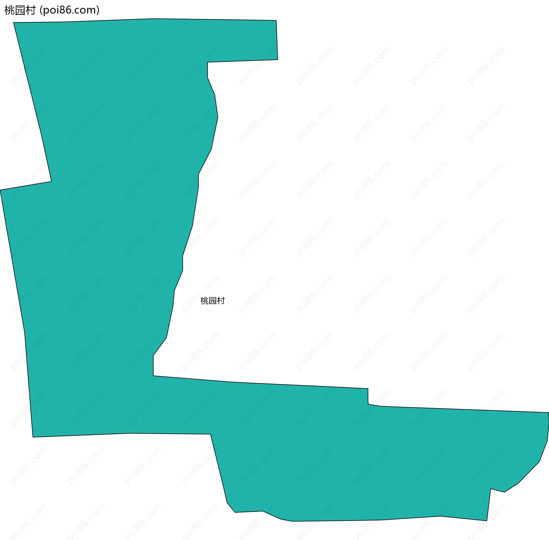 桃园村边界地图