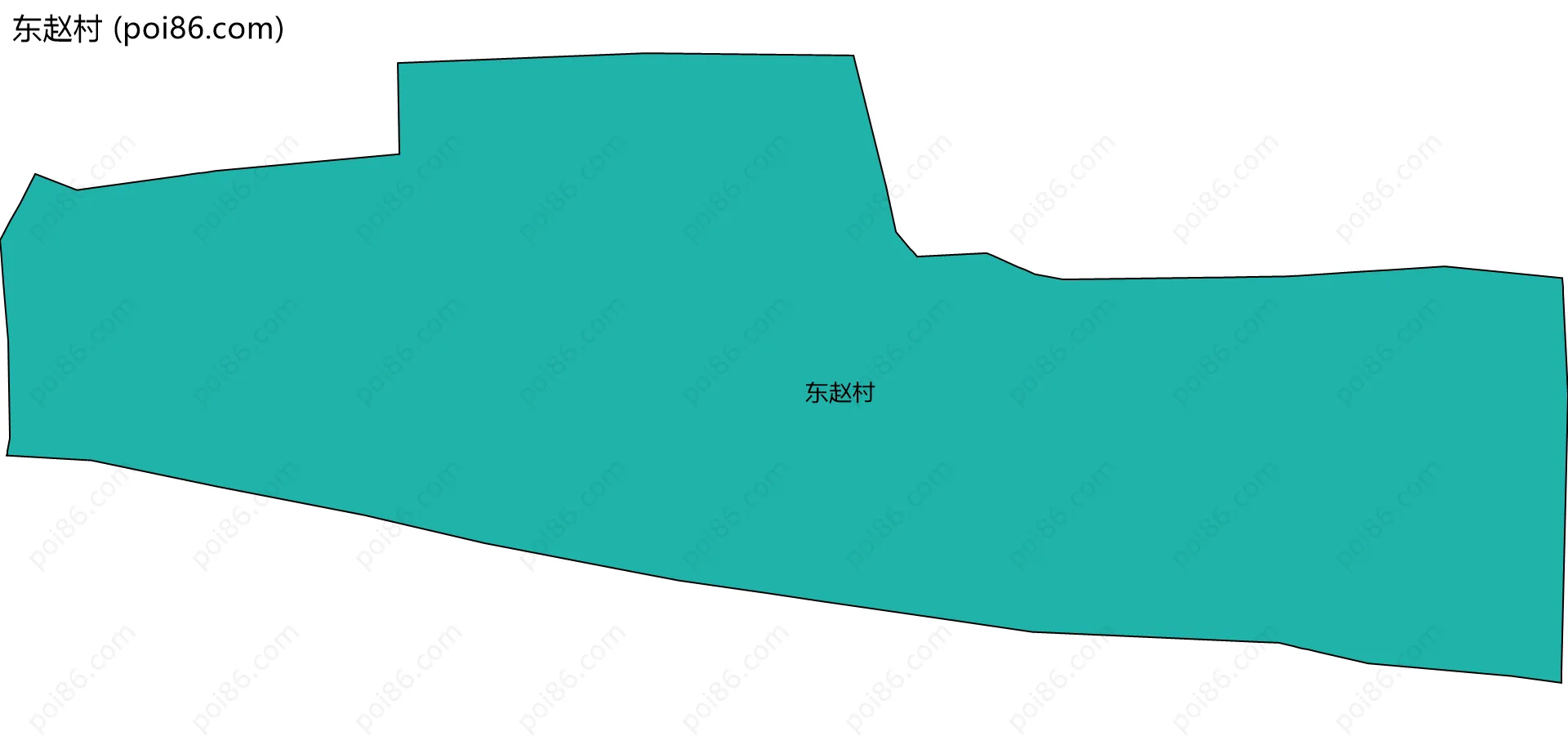 东赵村边界地图