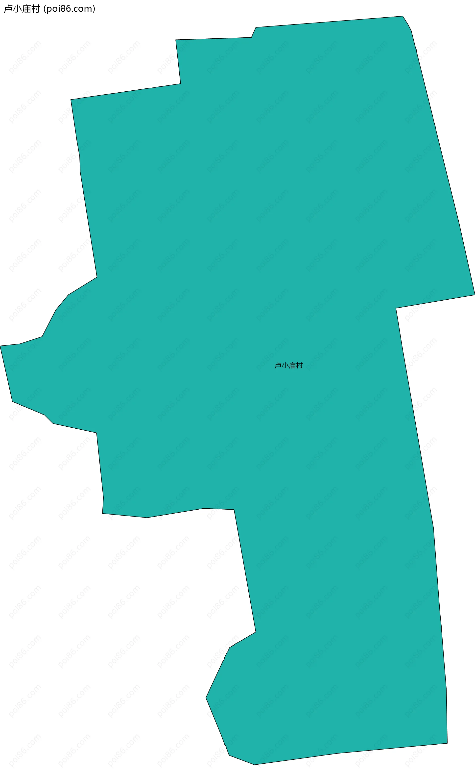 卢小庙村边界地图