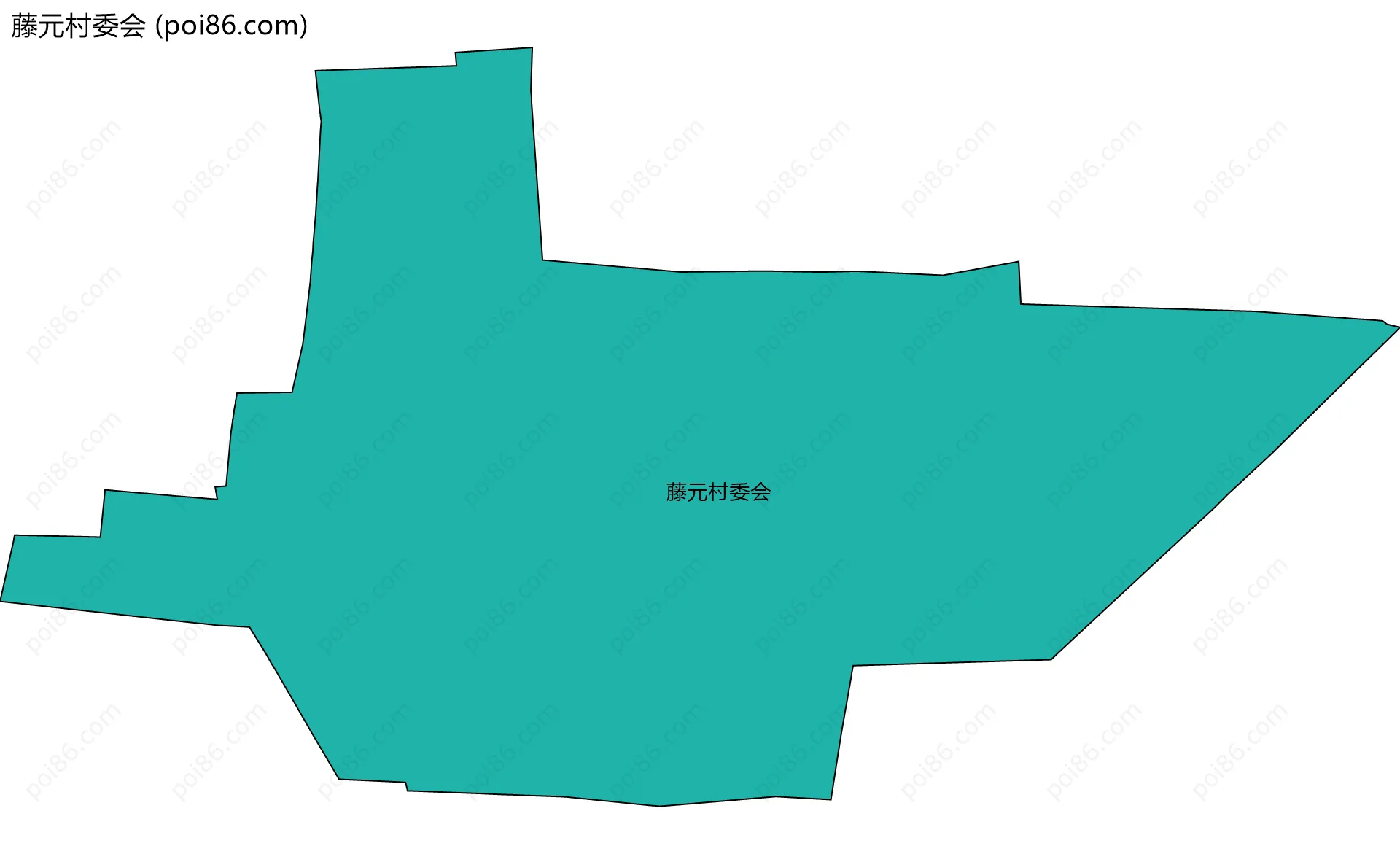 藤元村委会边界地图