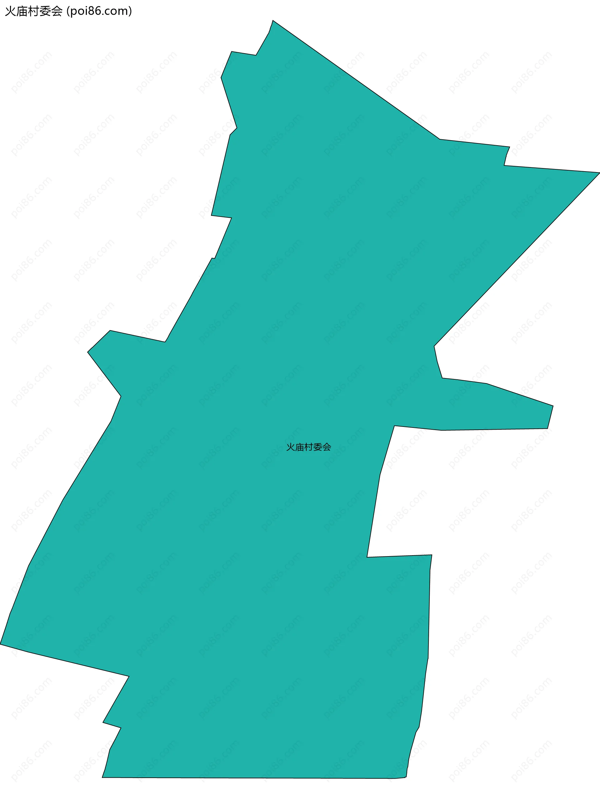 火庙村委会边界地图