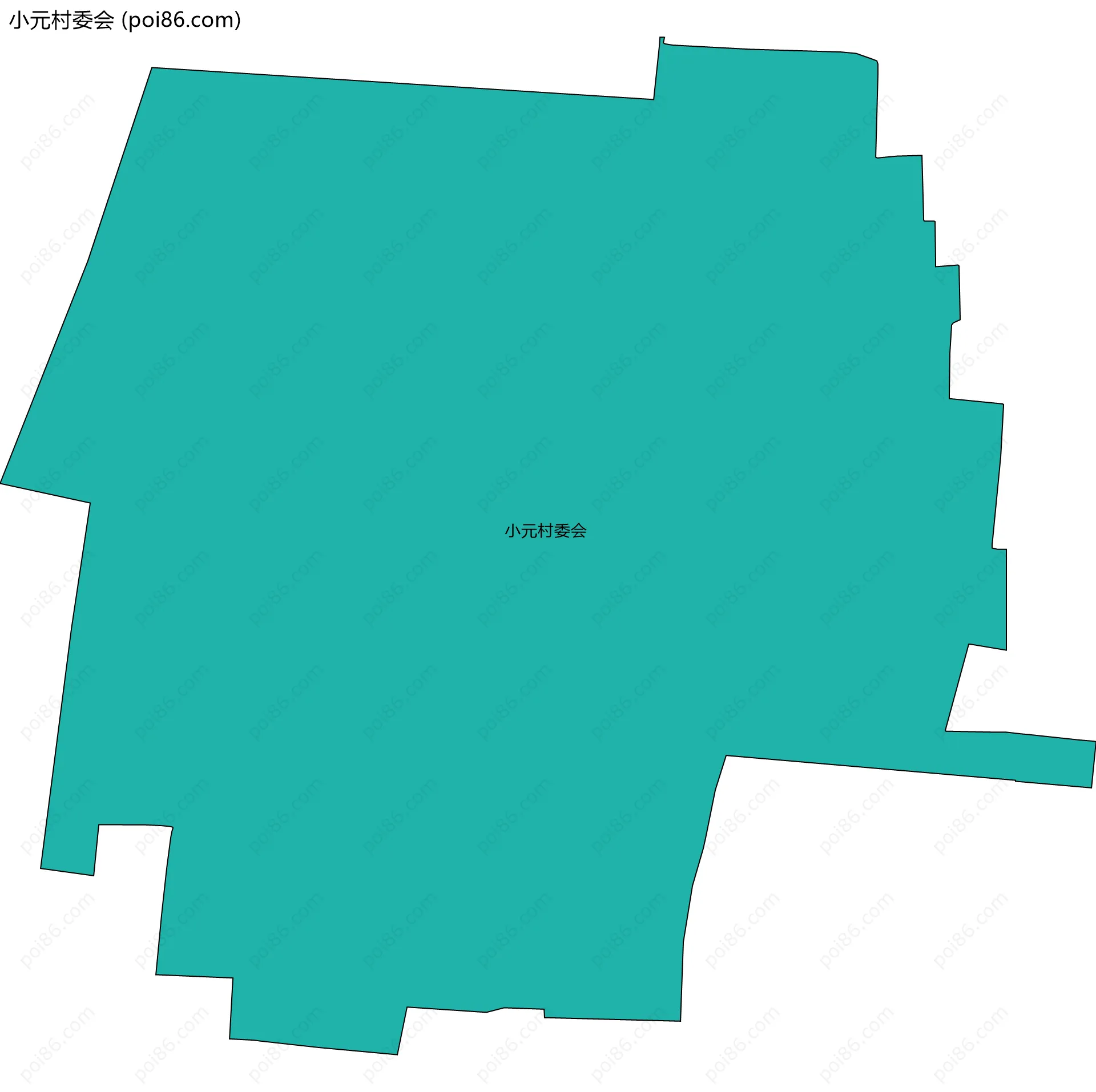 小元村委会边界地图