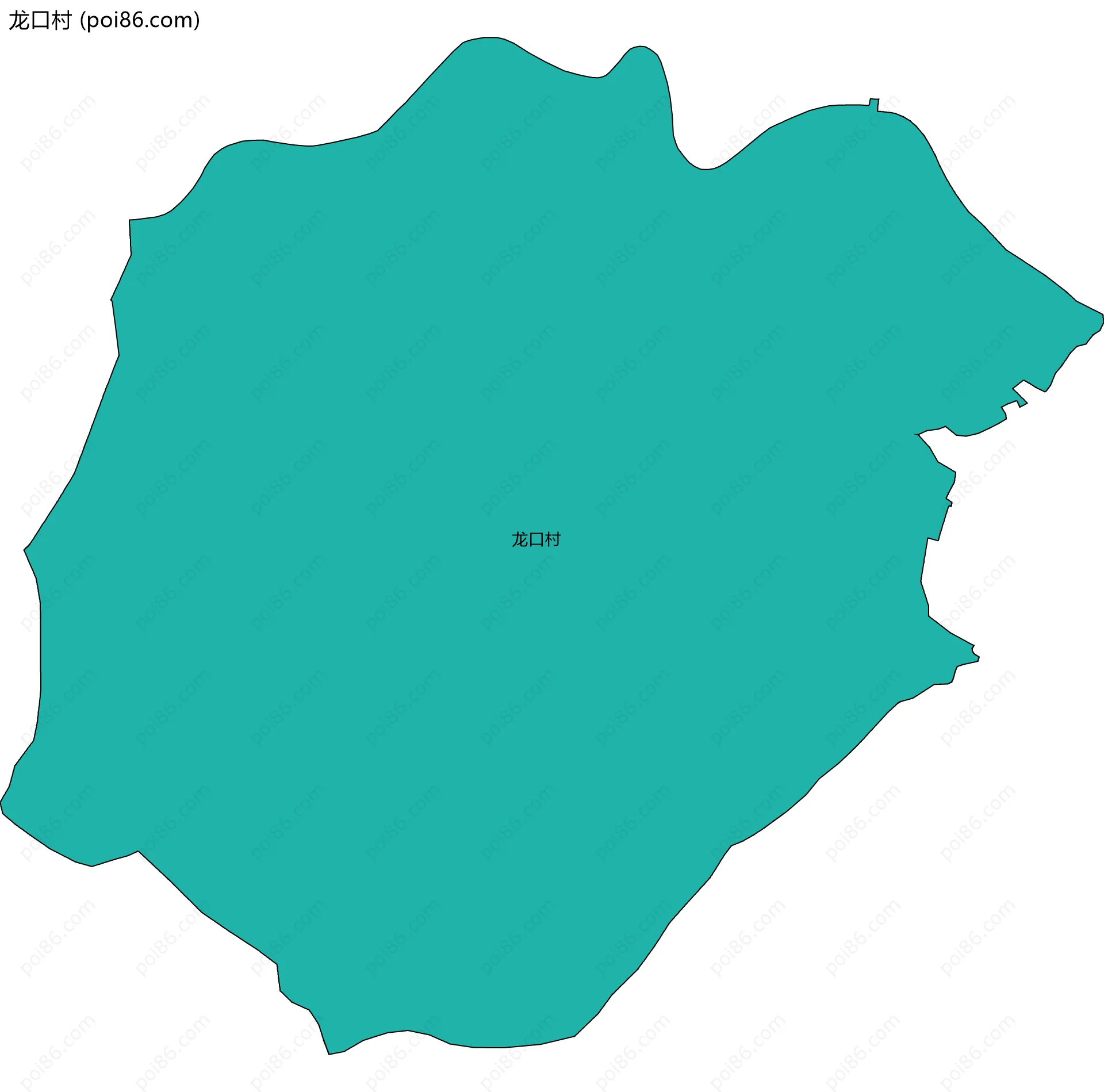 龙口村边界地图